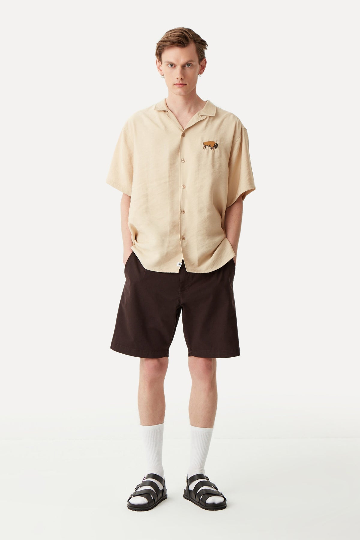 Bison Short Sleeve (TENCEL™) Shirt - Beige