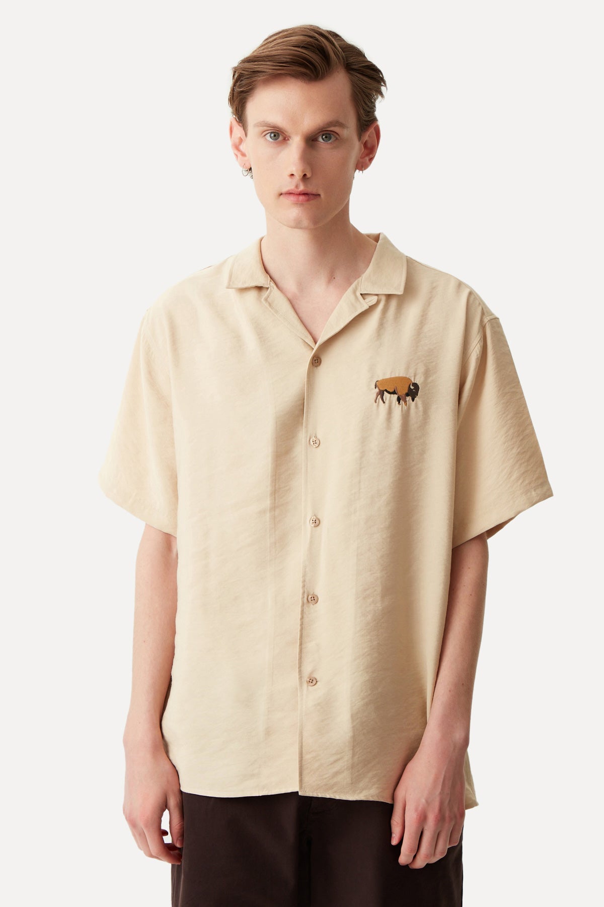 Bison Short Sleeve (TENCEL™) Shirt - Beige