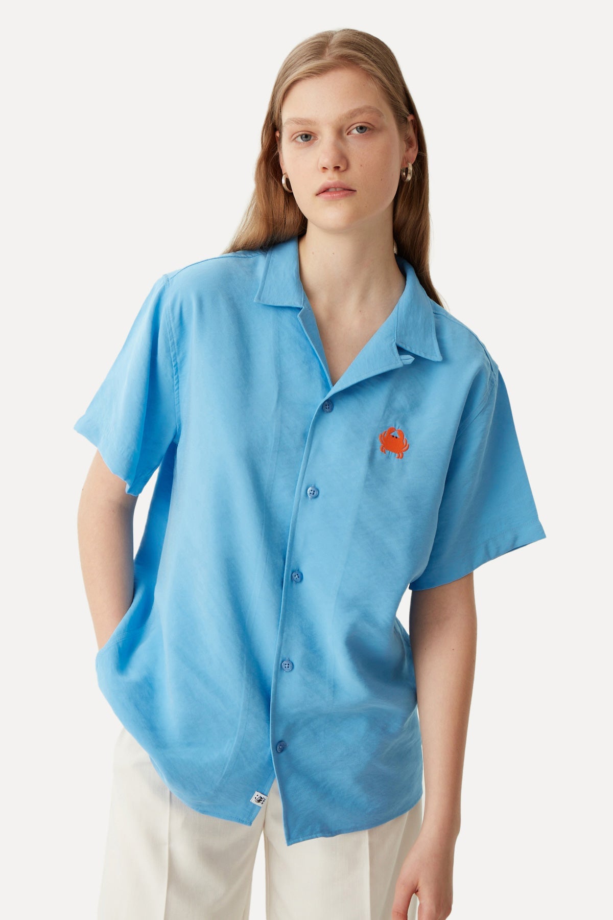 Crab Short Sleeve (TENCEL™) Shirt - Turquoise