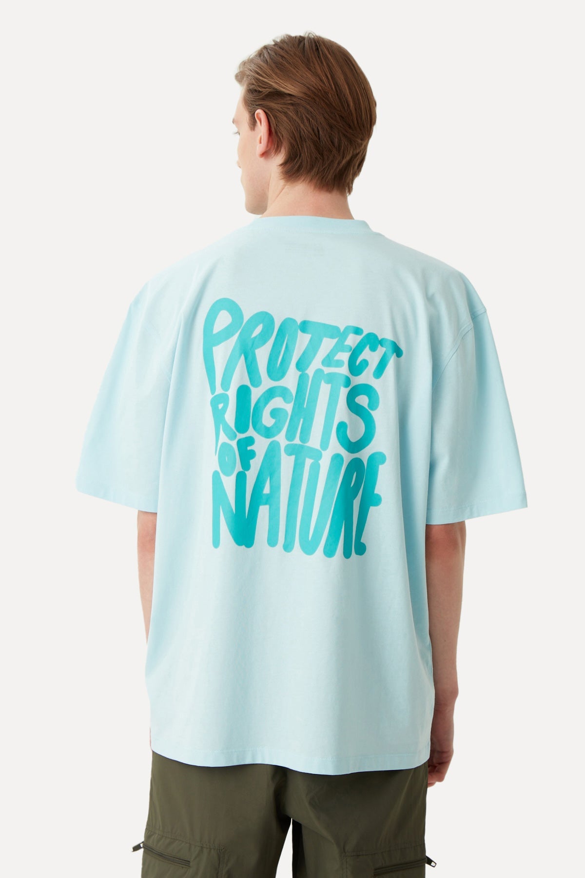 Protect Rights Oversize T-Shirt - Light Blue