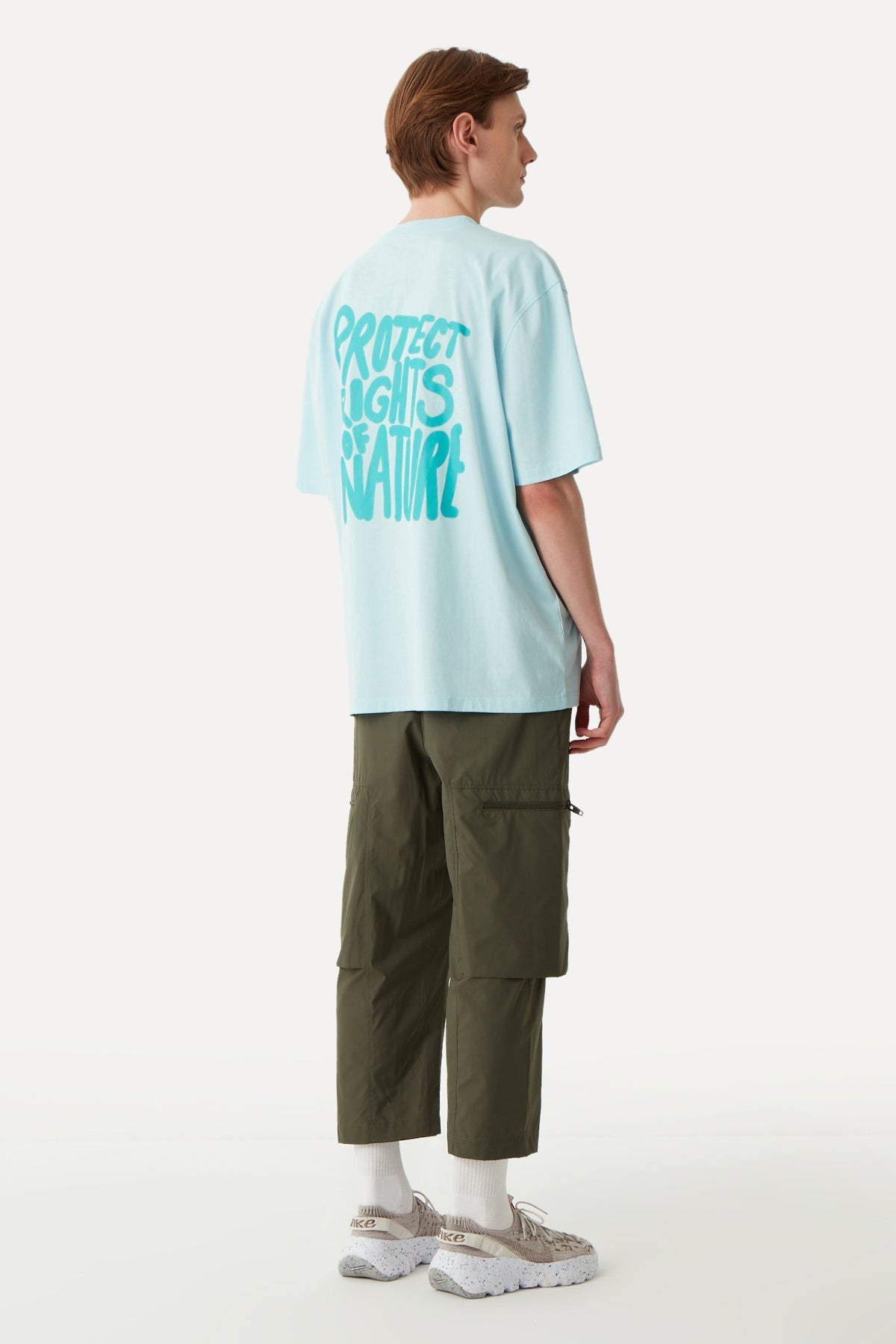 Protect Rights Oversize T-Shirt - Light Blue