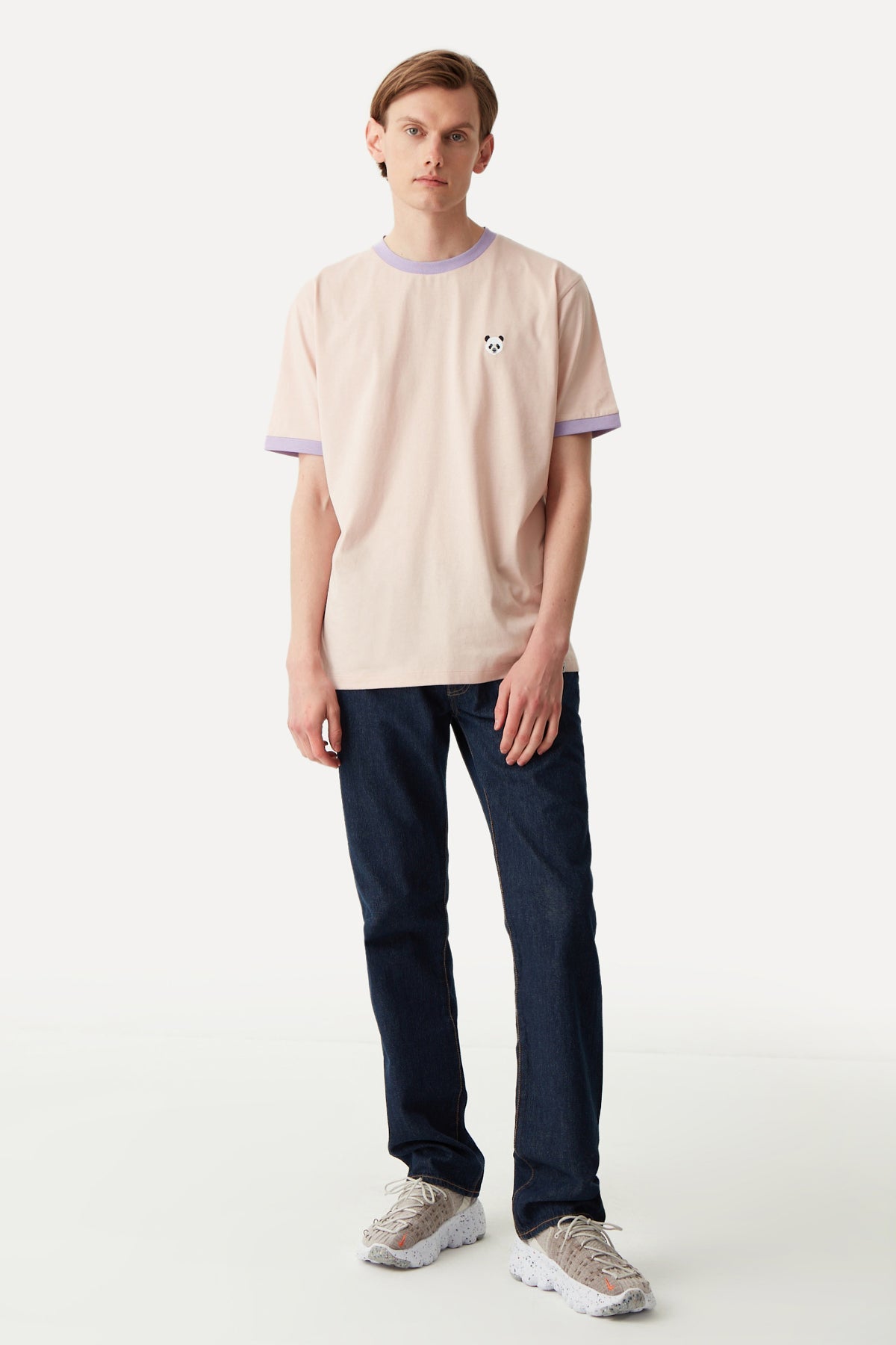 Panda T-Shirt - Salmon Pink