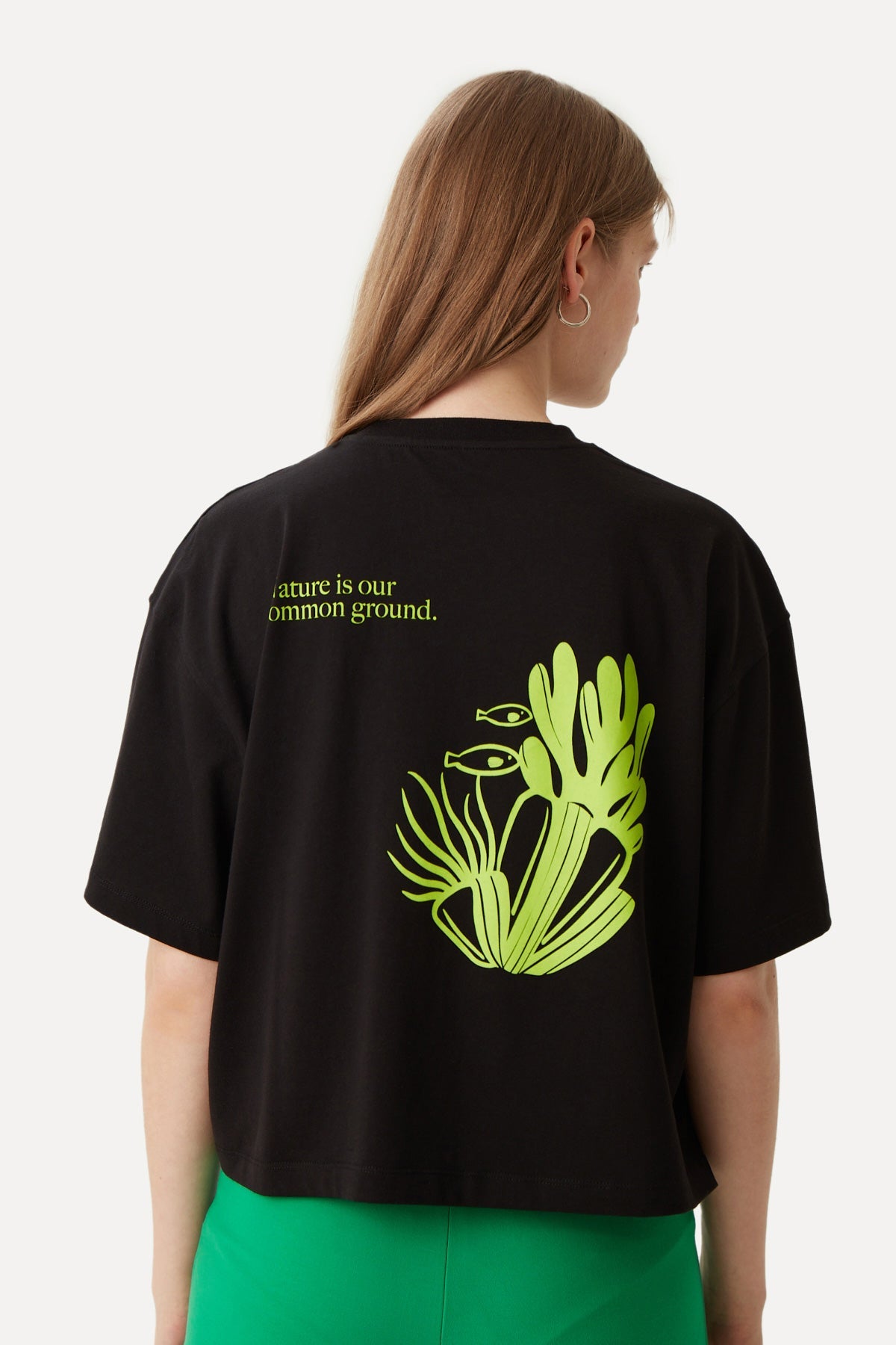 Protect Rights Oversize Crop T-Shirt - White