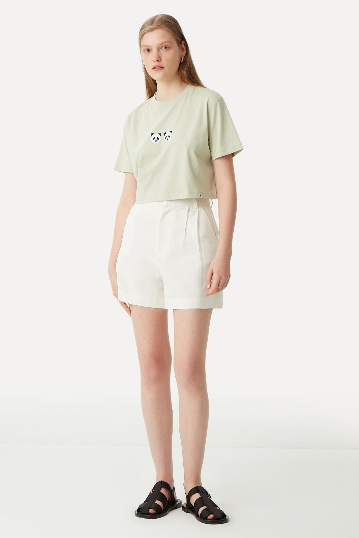 Chi & Chi Crop T-shirt - Mint Green