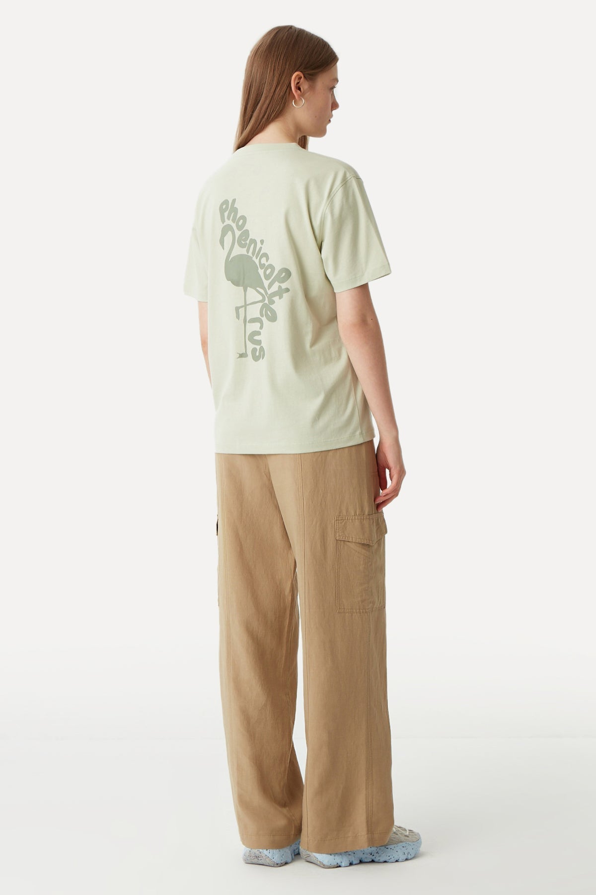 Flamingo T-shirt - Mint Green
