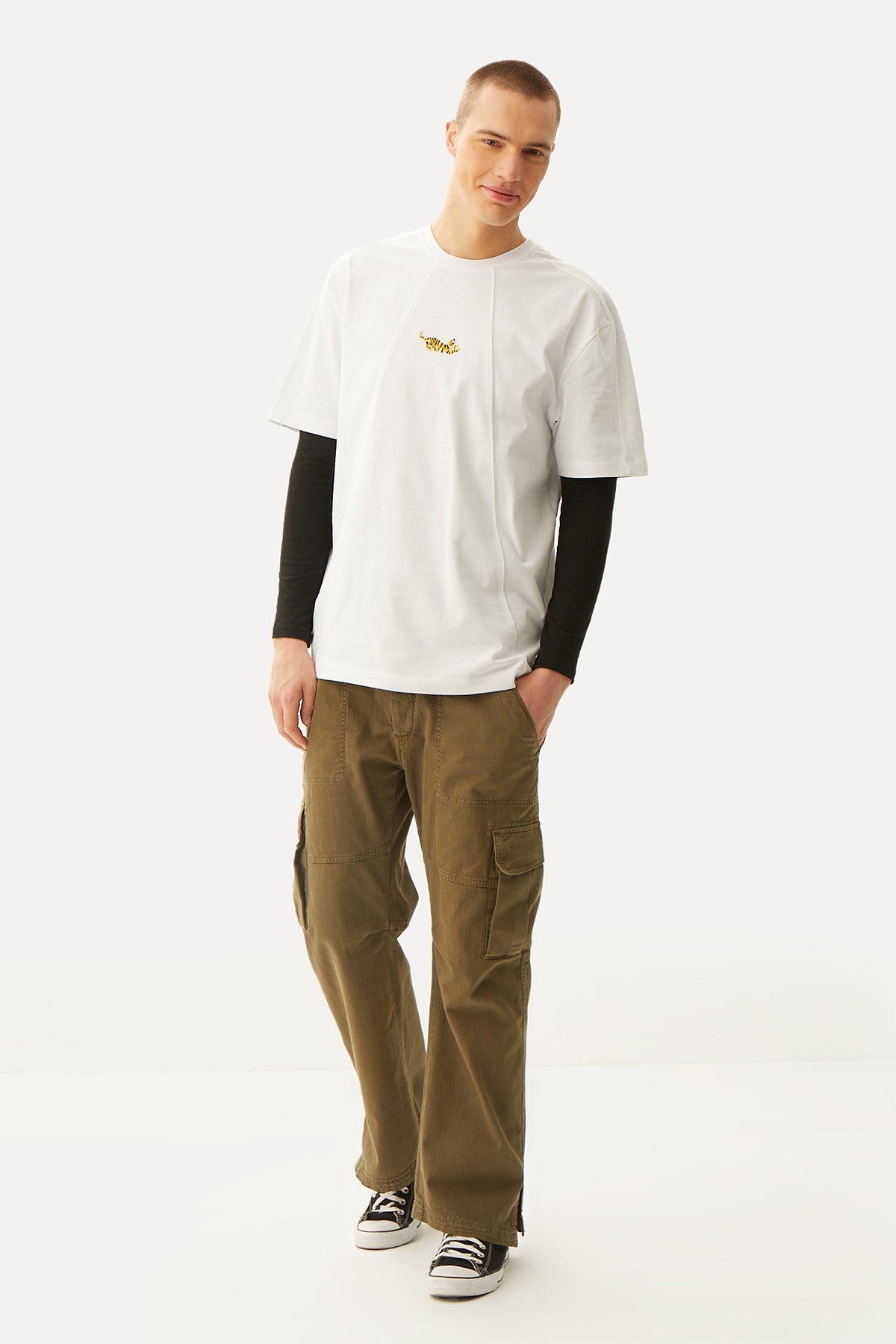 Tiger Oversize Premium T-Shirt - White