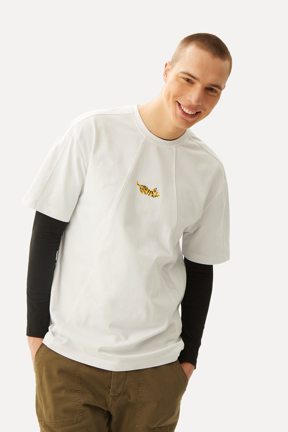 Tiger Oversize Premium T-Shirt - White