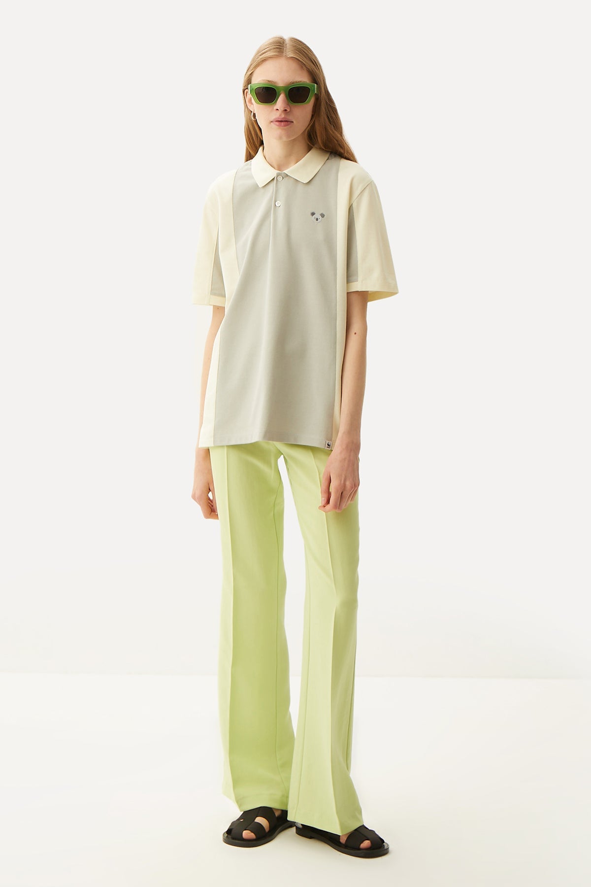 Koala Colorblock Polo T-Shirt - Gray