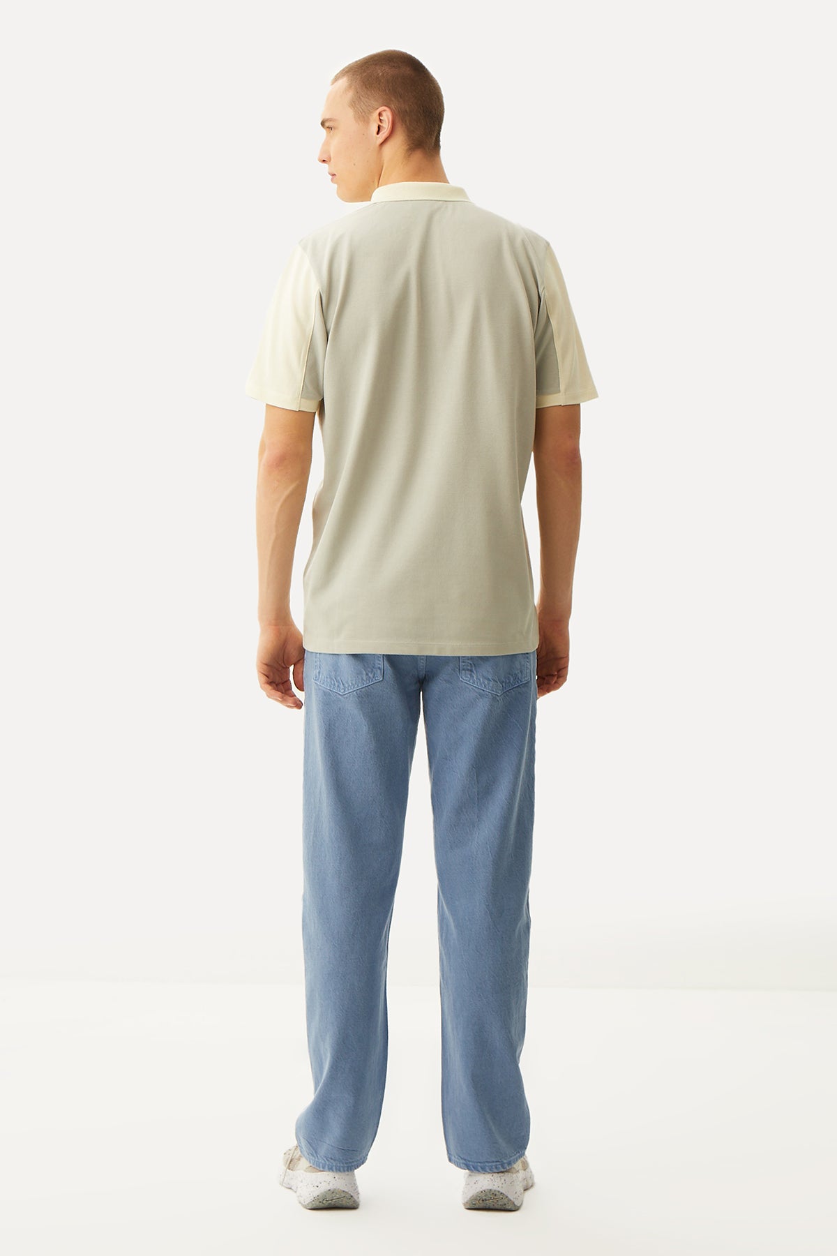 Koala Colorblock Polo T-Shirt - Gray