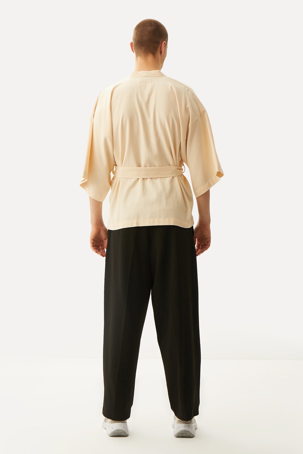 Squirrel Short Sleeve (TENCEL™) Kimono - Beige