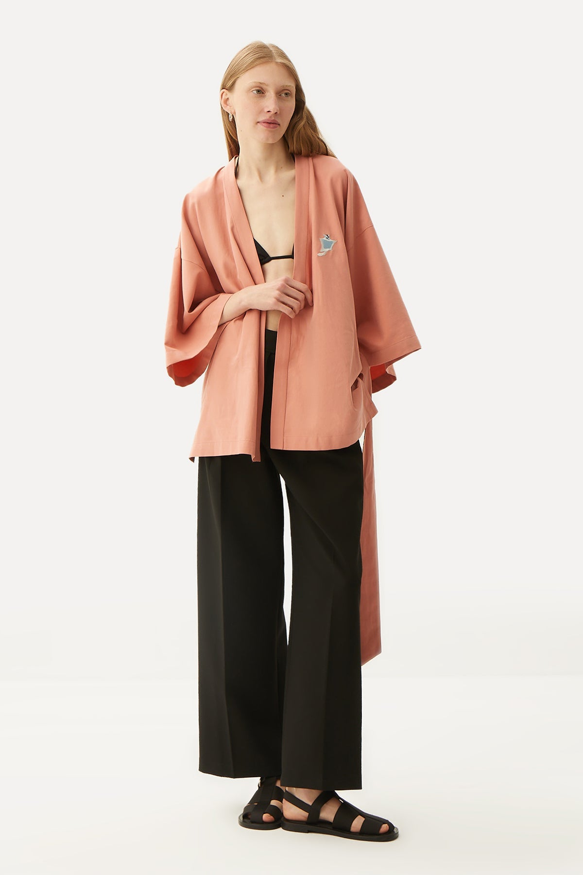 Sugar Glider Short Sleeve (TENCEL™) Kimono - Pink