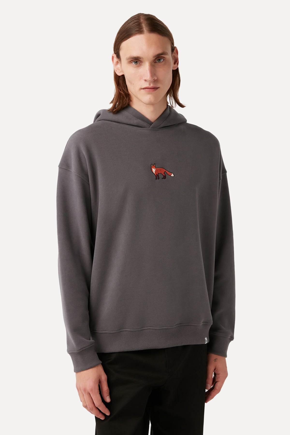 Red Fox Hoodie - Anthracite