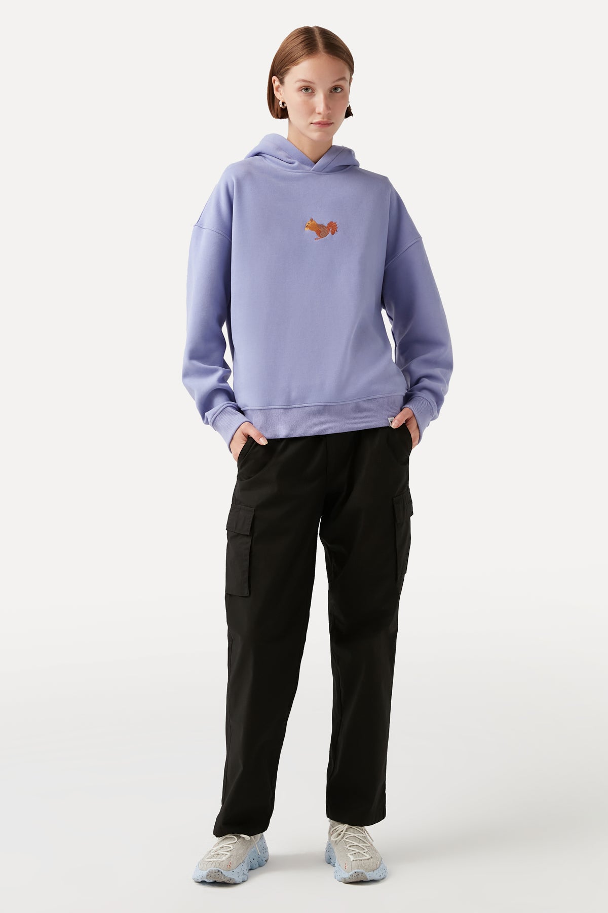 Squirrel Hoodie - Lilac