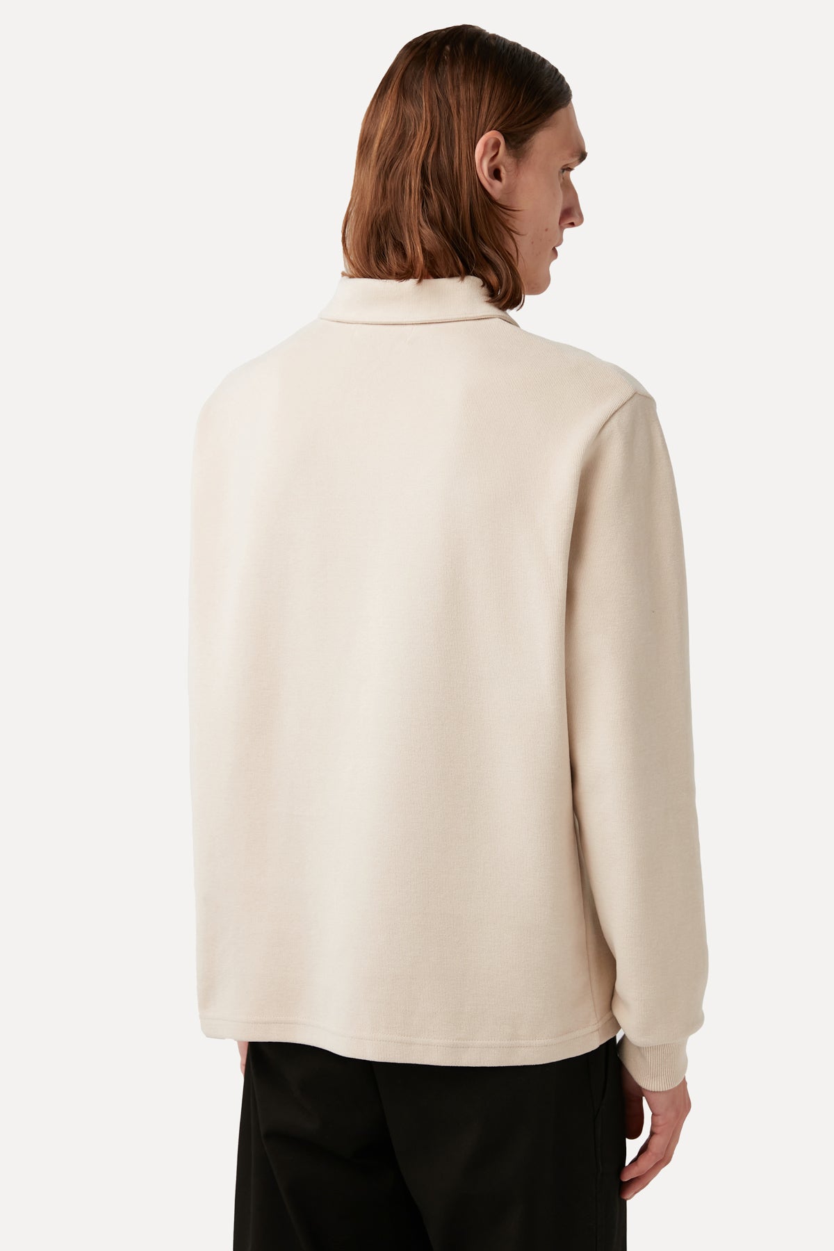Elephant Polo Neck Sweatshirt - Parchment Beige