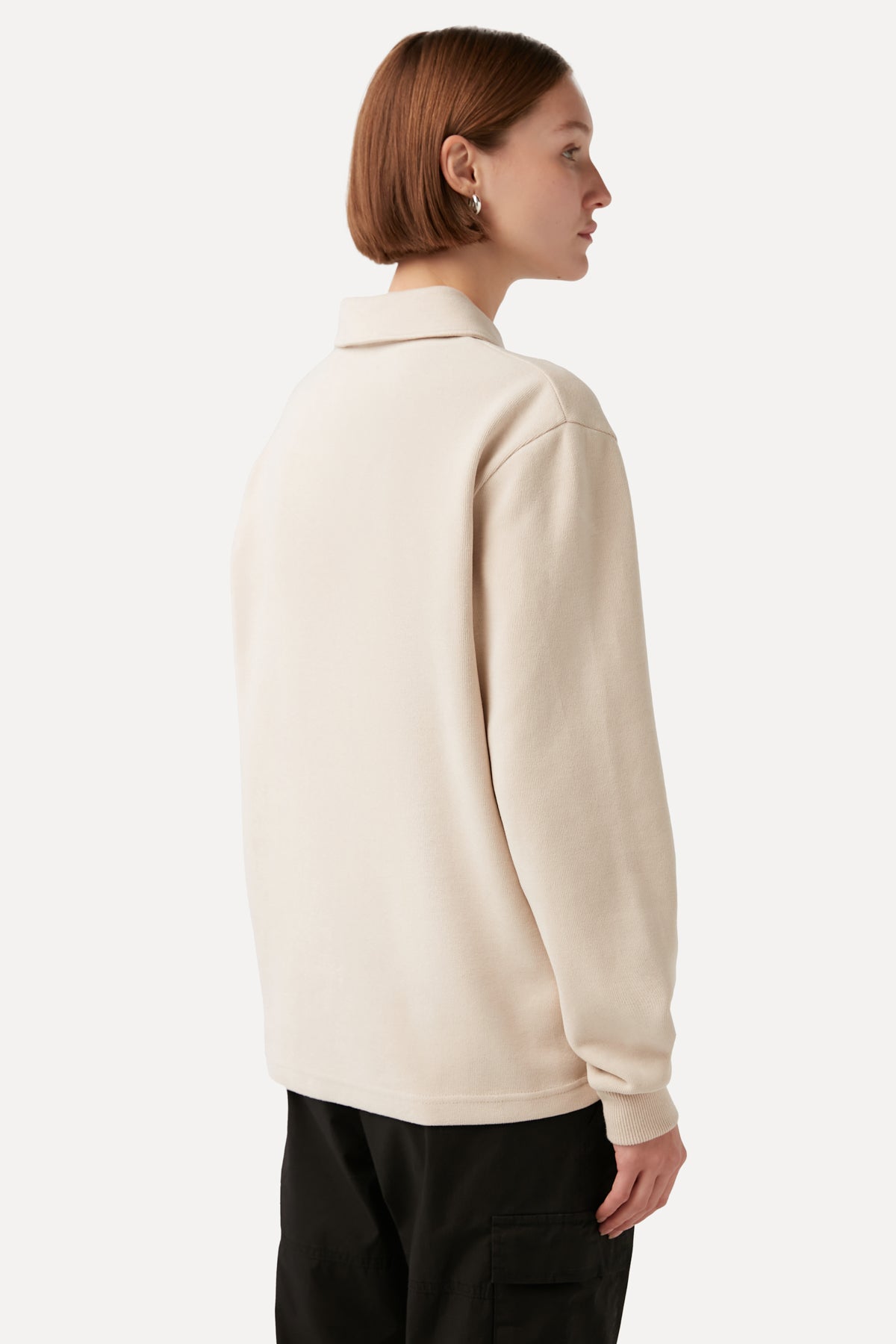 Elephant Polo Neck Sweatshirt - Parchment Beige