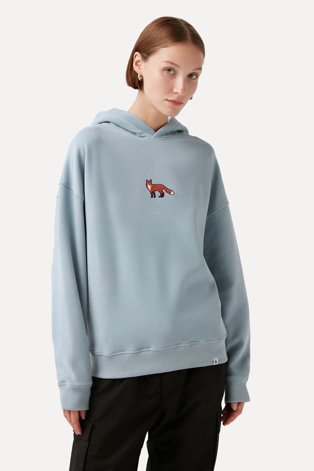 Red Fox Hoodie - Light Blue