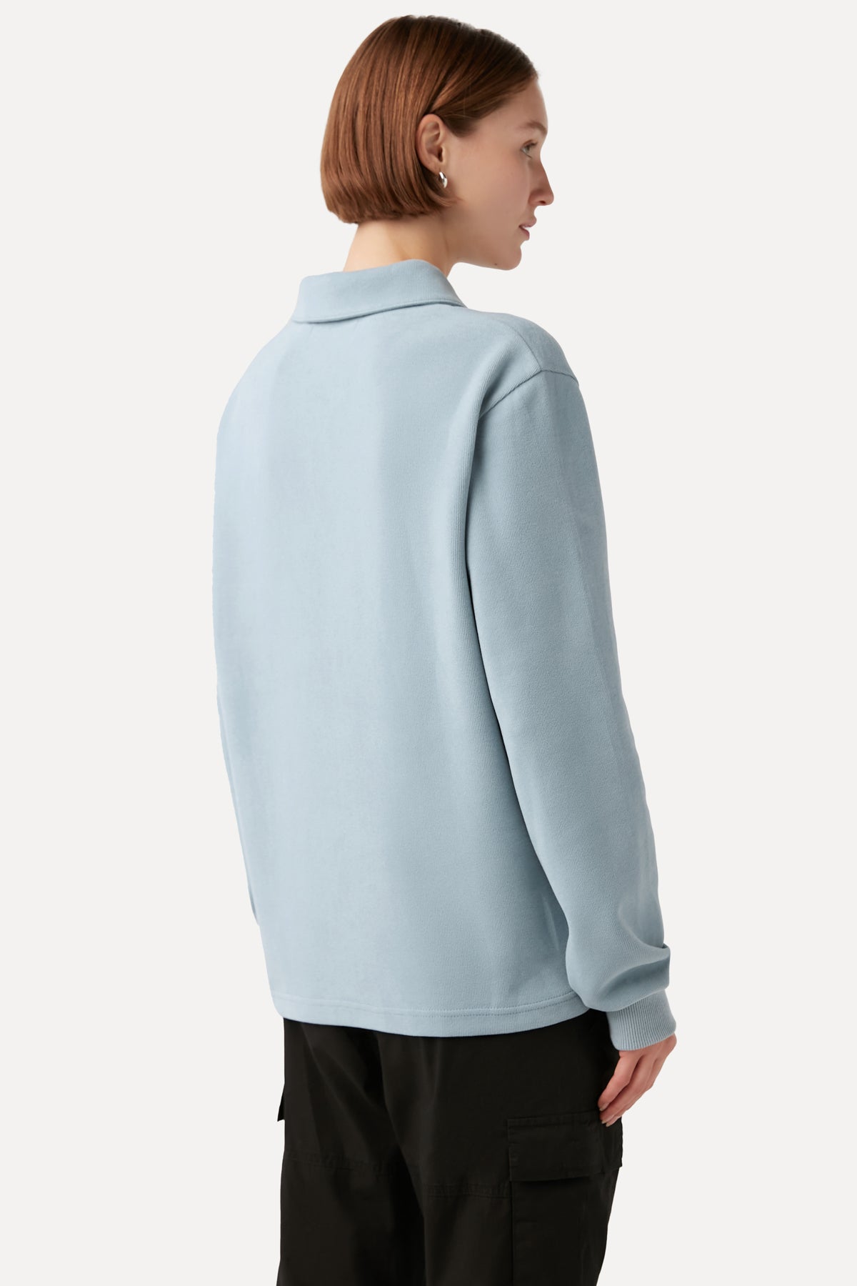 Crane Polo Neck Sweatshirt - Blue
