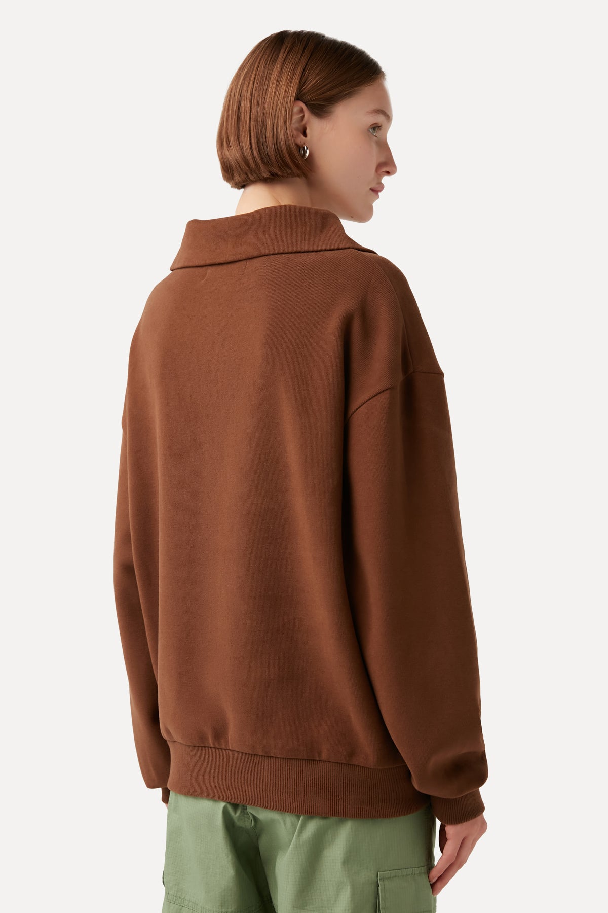 Dragonfly Q-Zip Sweatshirt - Brown