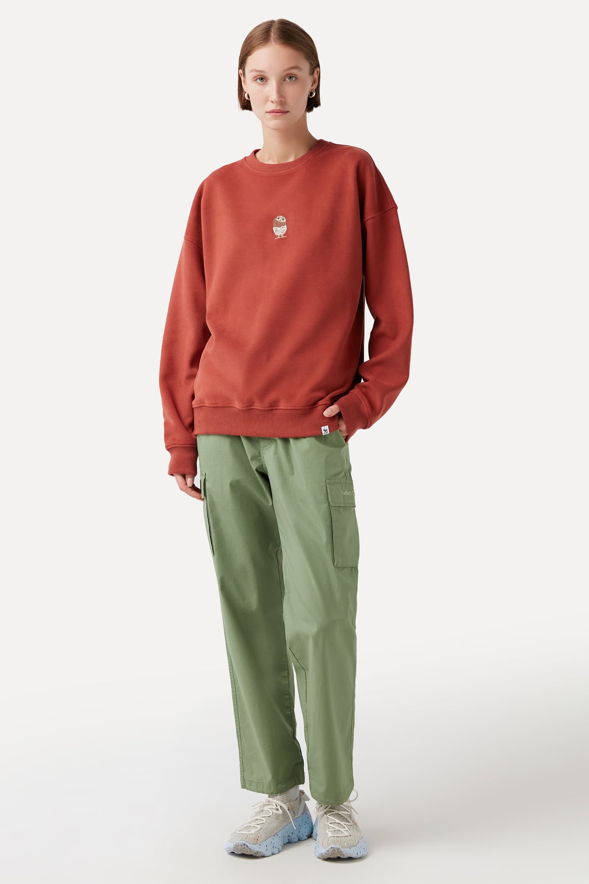 Elf Owl Sweatshirt - Terra Cotta