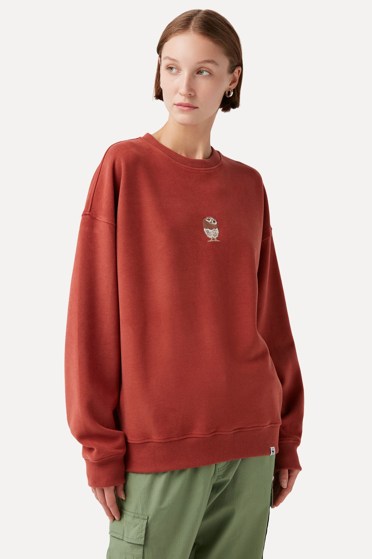 Elf Owl Sweatshirt - Terra Cotta