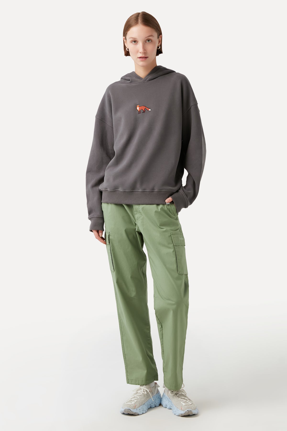 Red Fox Hoodie - Anthracite