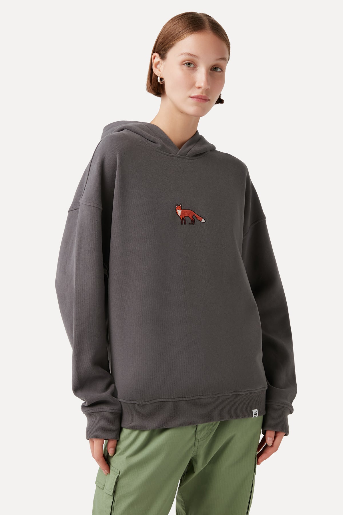 Red Fox Hoodie - Anthracite