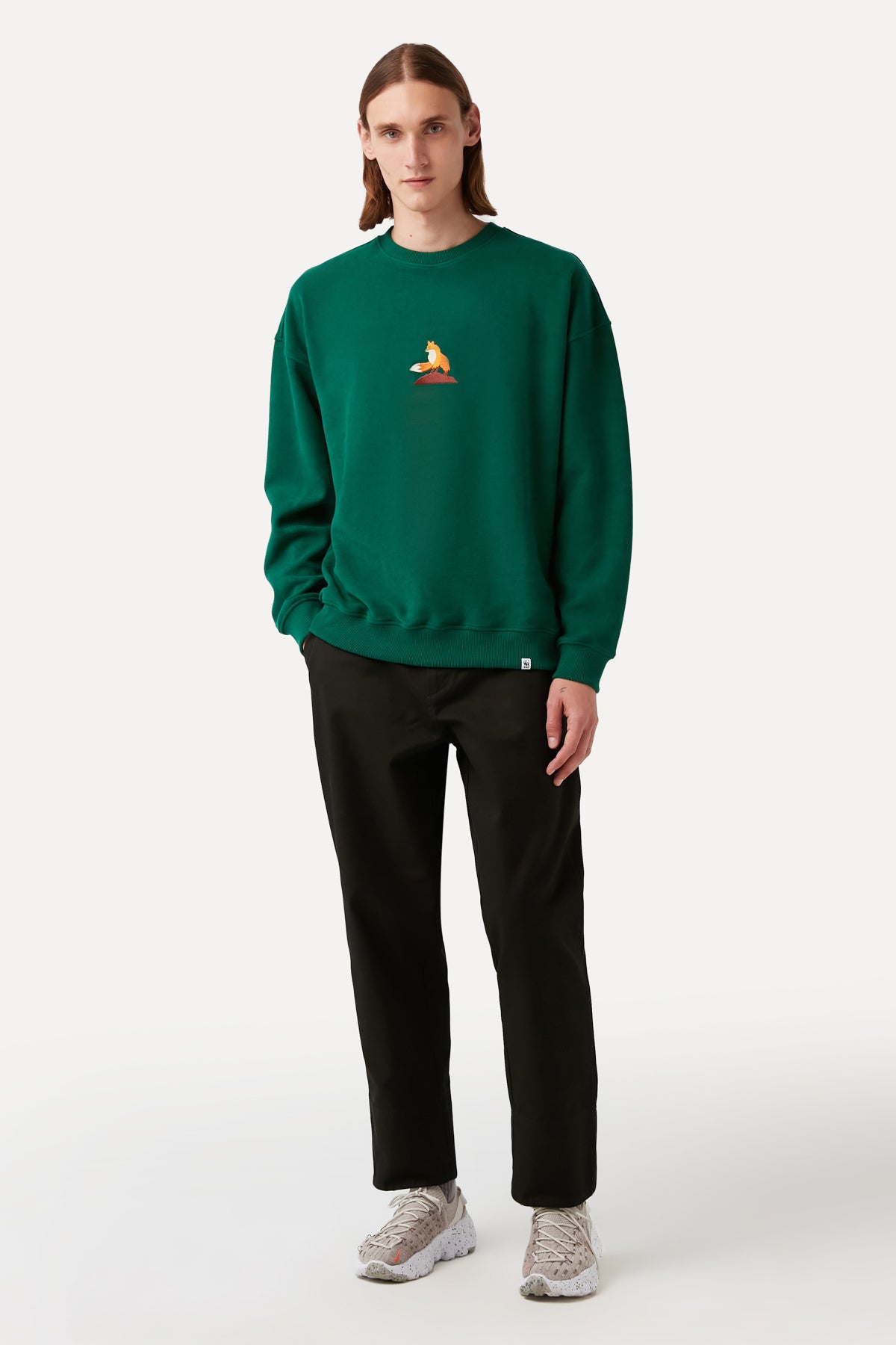 Red Fox Sweatshirt - Dark Green