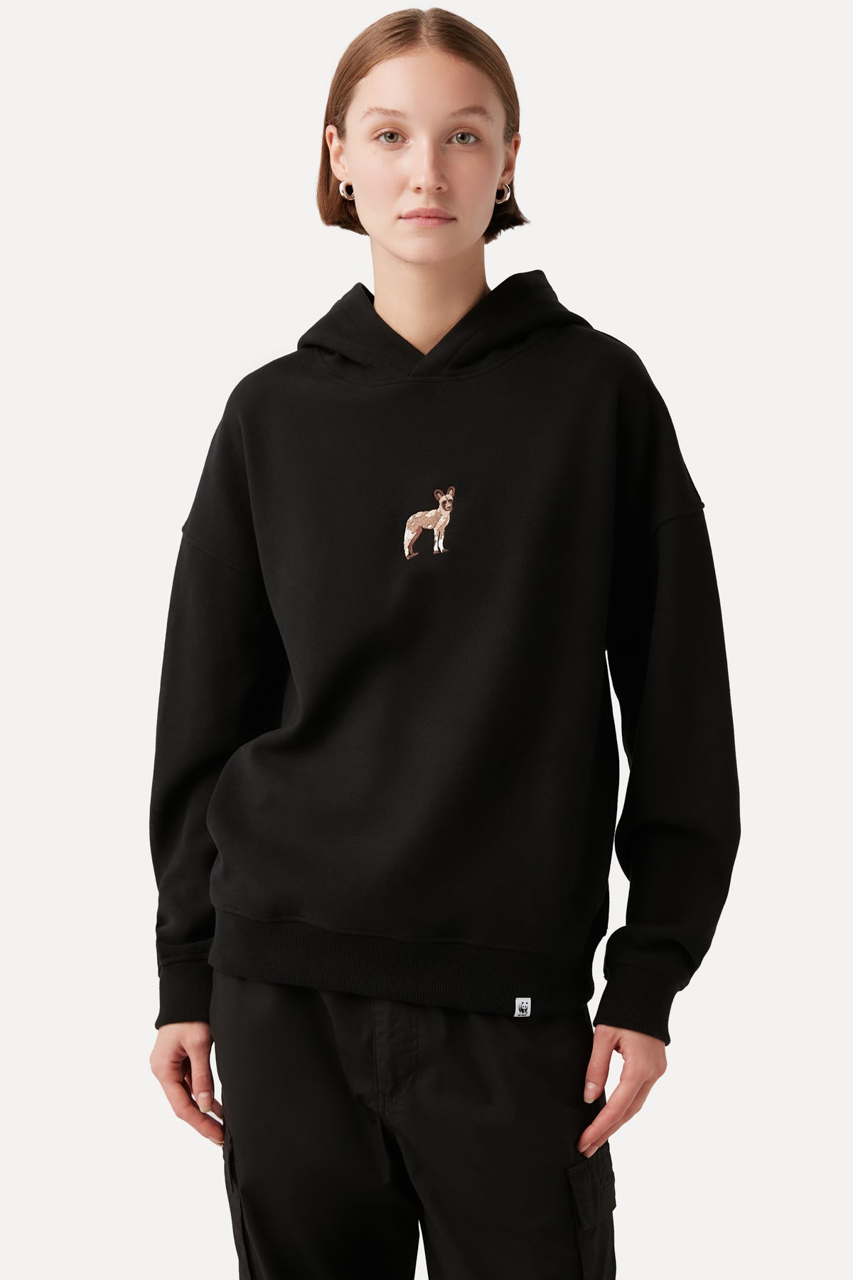 African Wild Dog Hoodie - Black