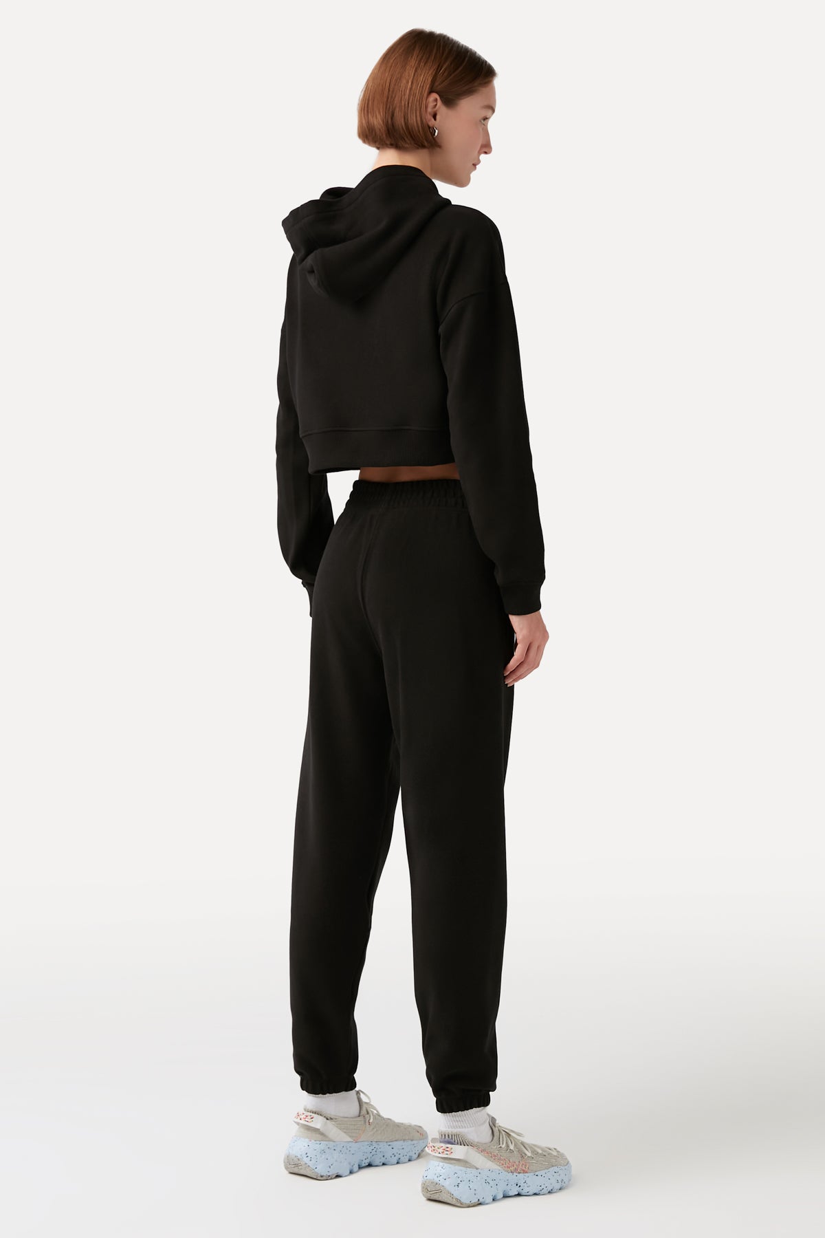 Coral Snake Crop Hoodie - Black