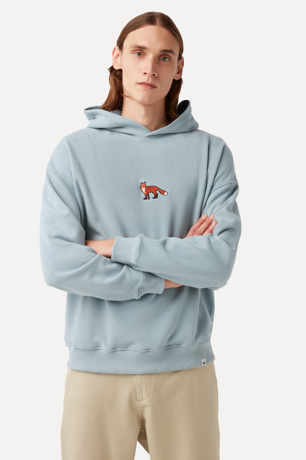 Red Fox Hoodie - Light Blue