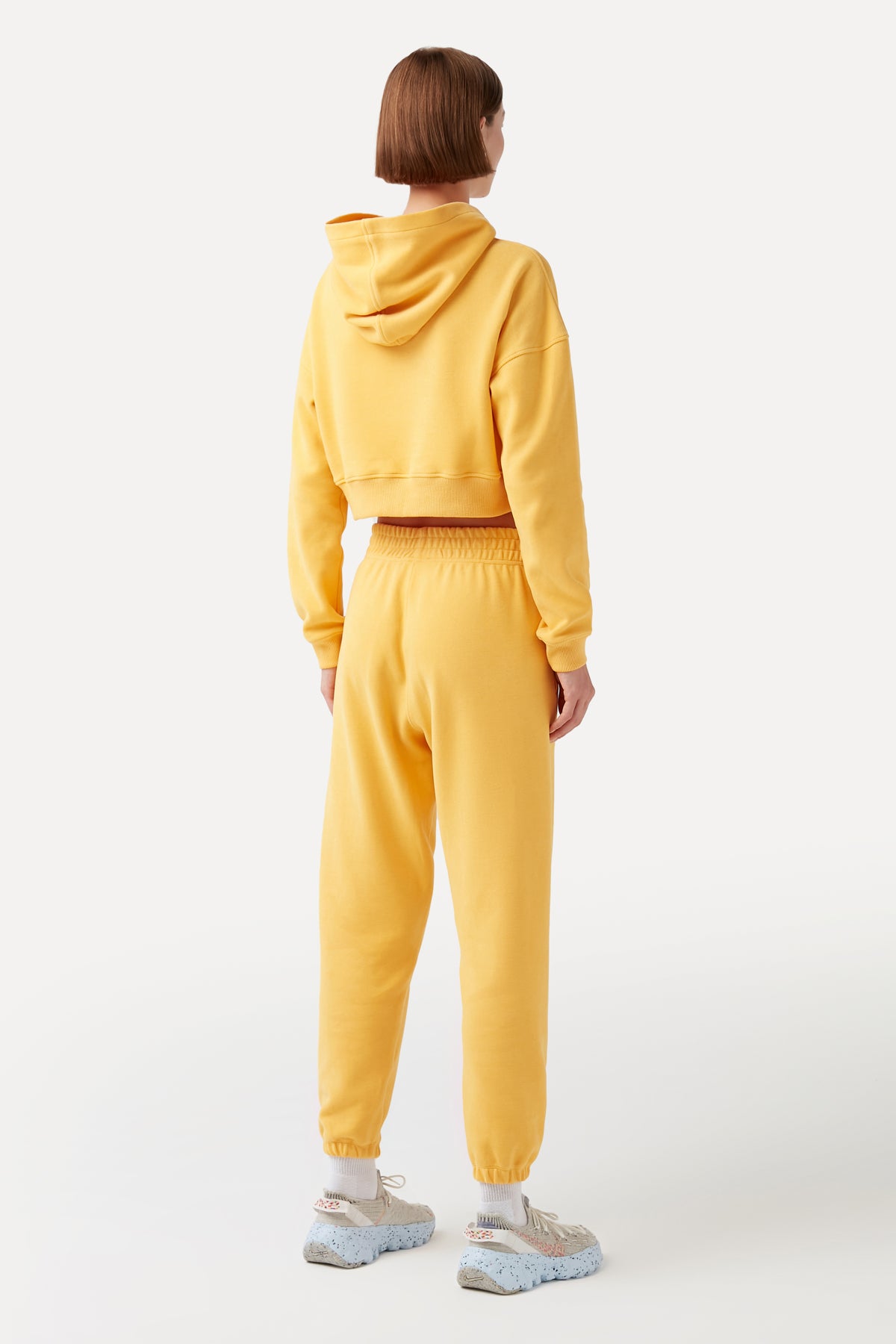 Lama Crop Hoodie - Yellow