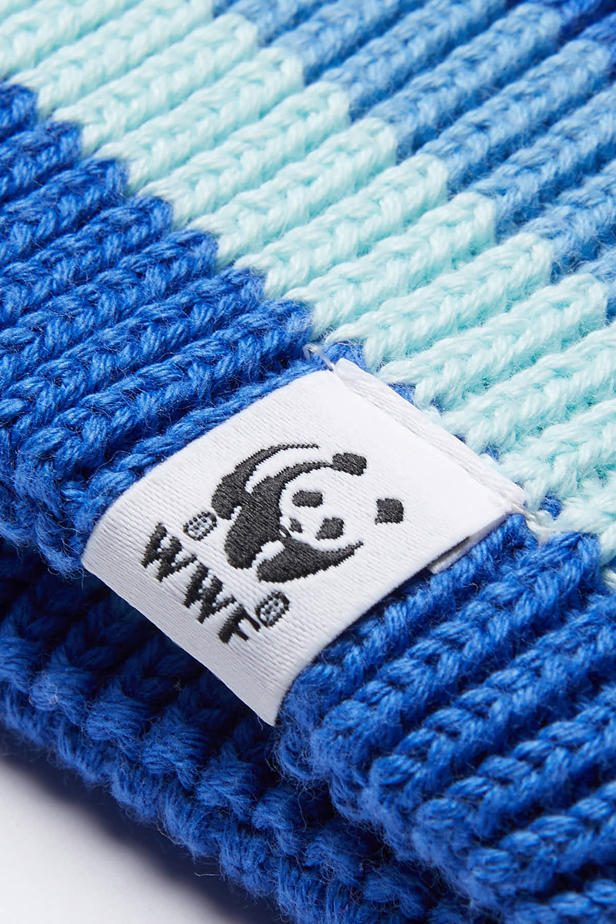 Striped Beanie - Blue