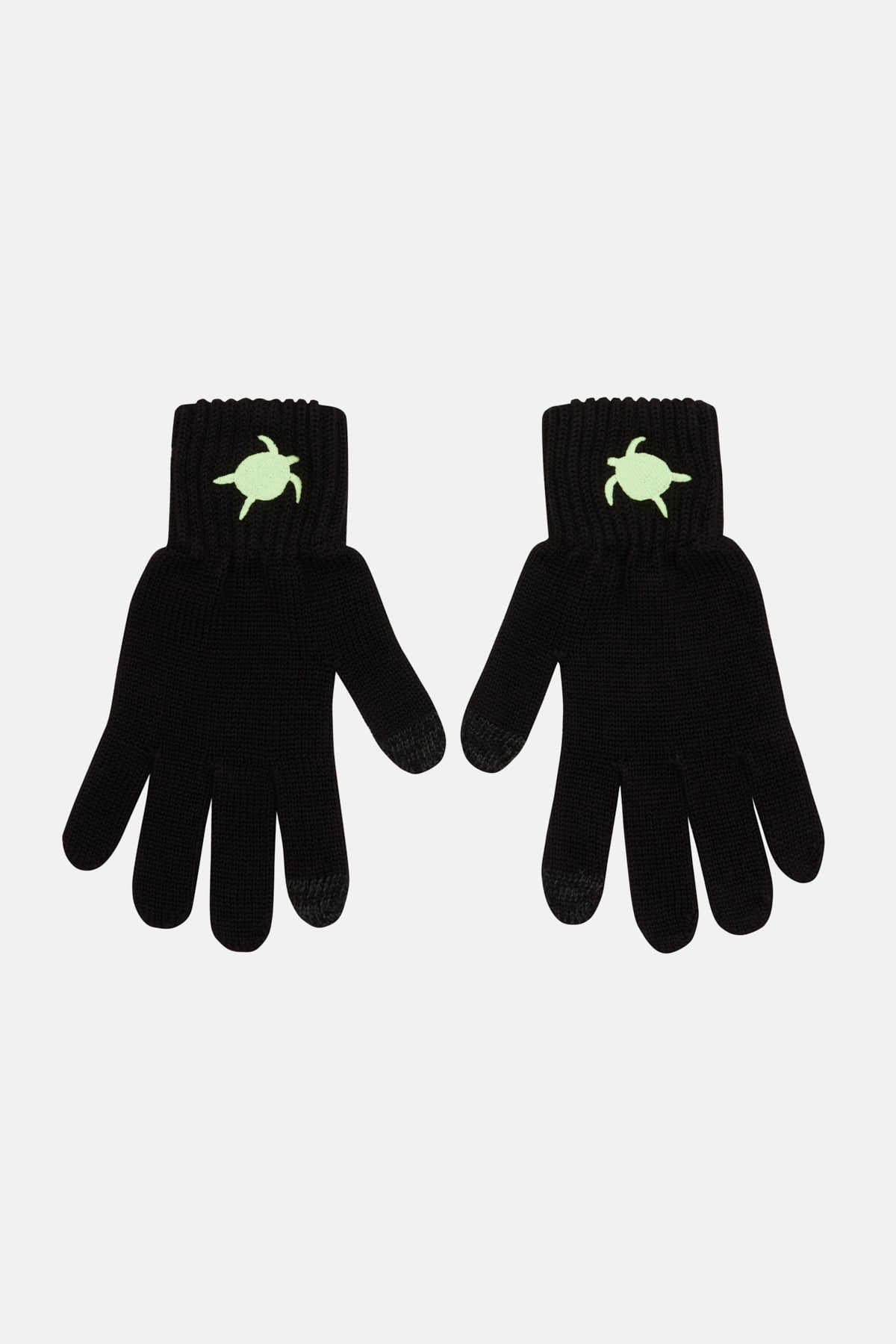 Green Sea Turtle Gloves - Black