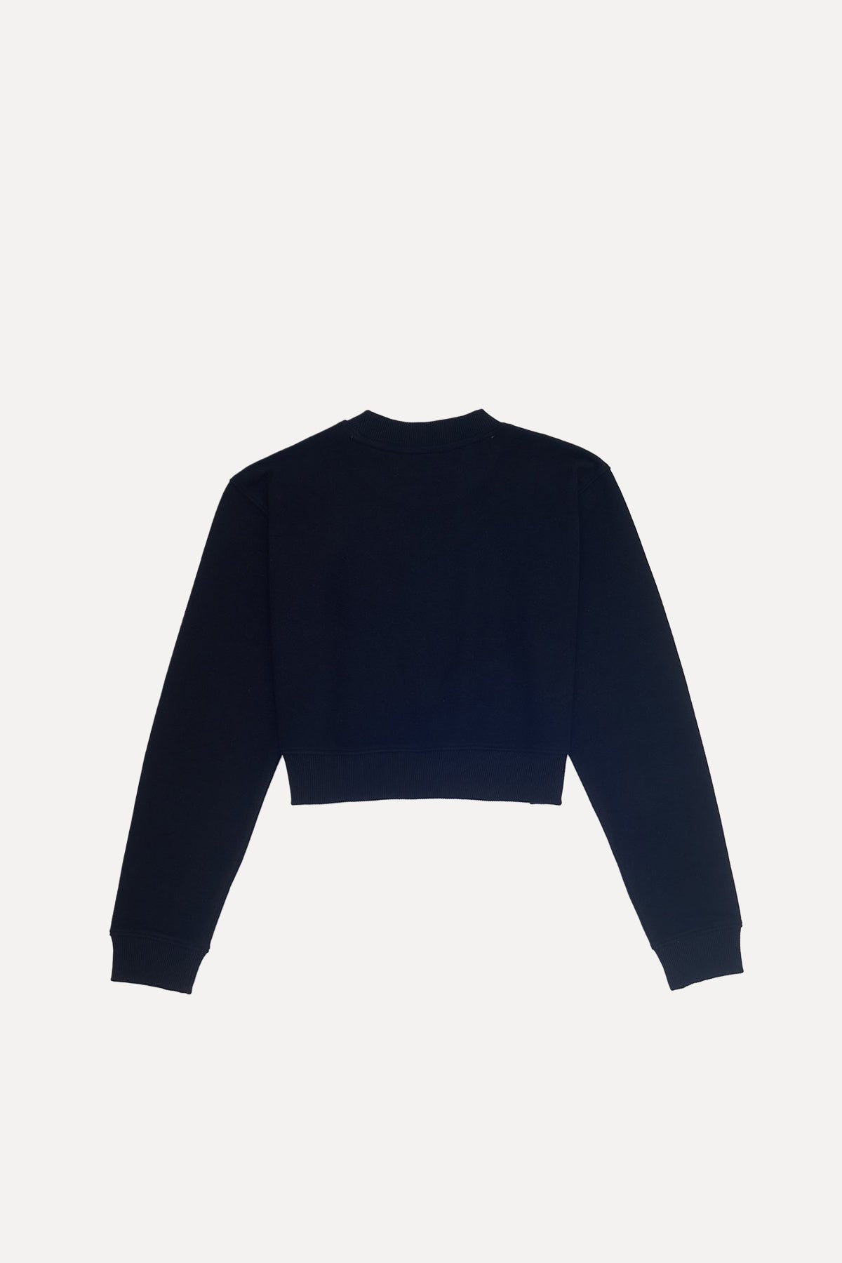 Flamingo Crop Sweatshirt - Black