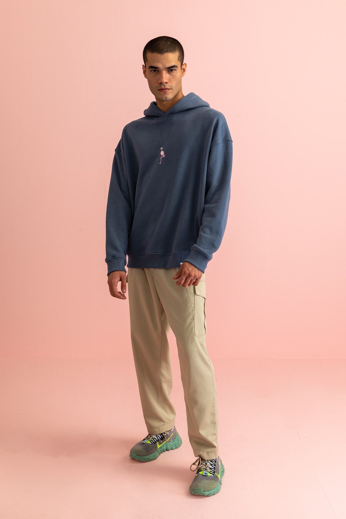 Flamingo Hoodie - Flint Blue