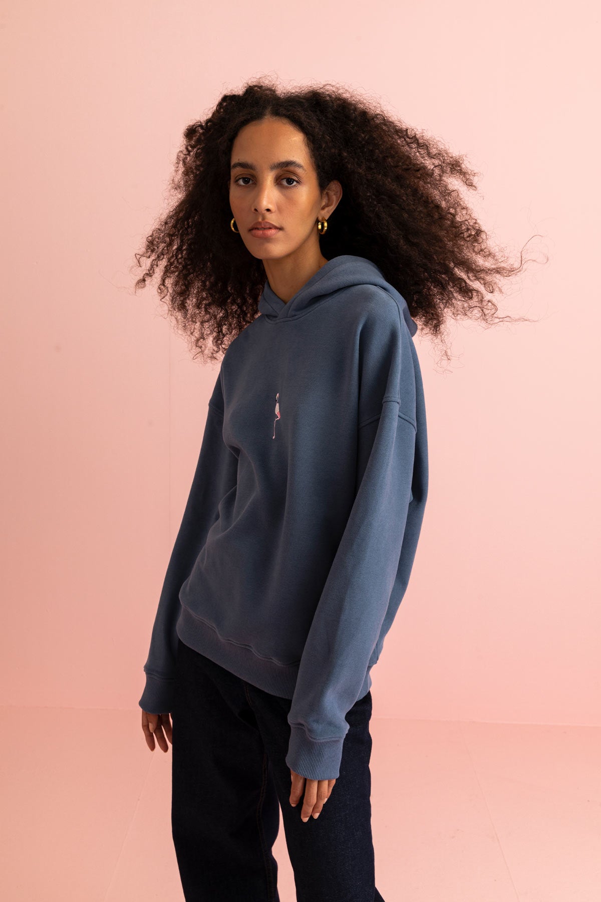 Flamingo Hoodie - Flint Blue
