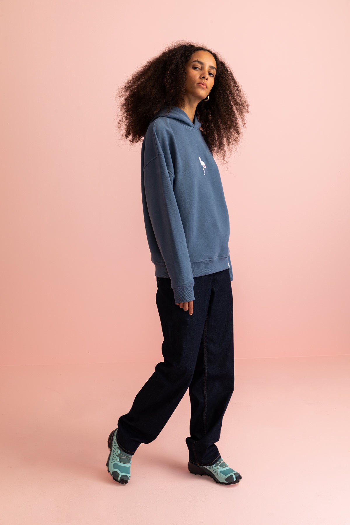 Flamingo Hoodie - Flint Blue