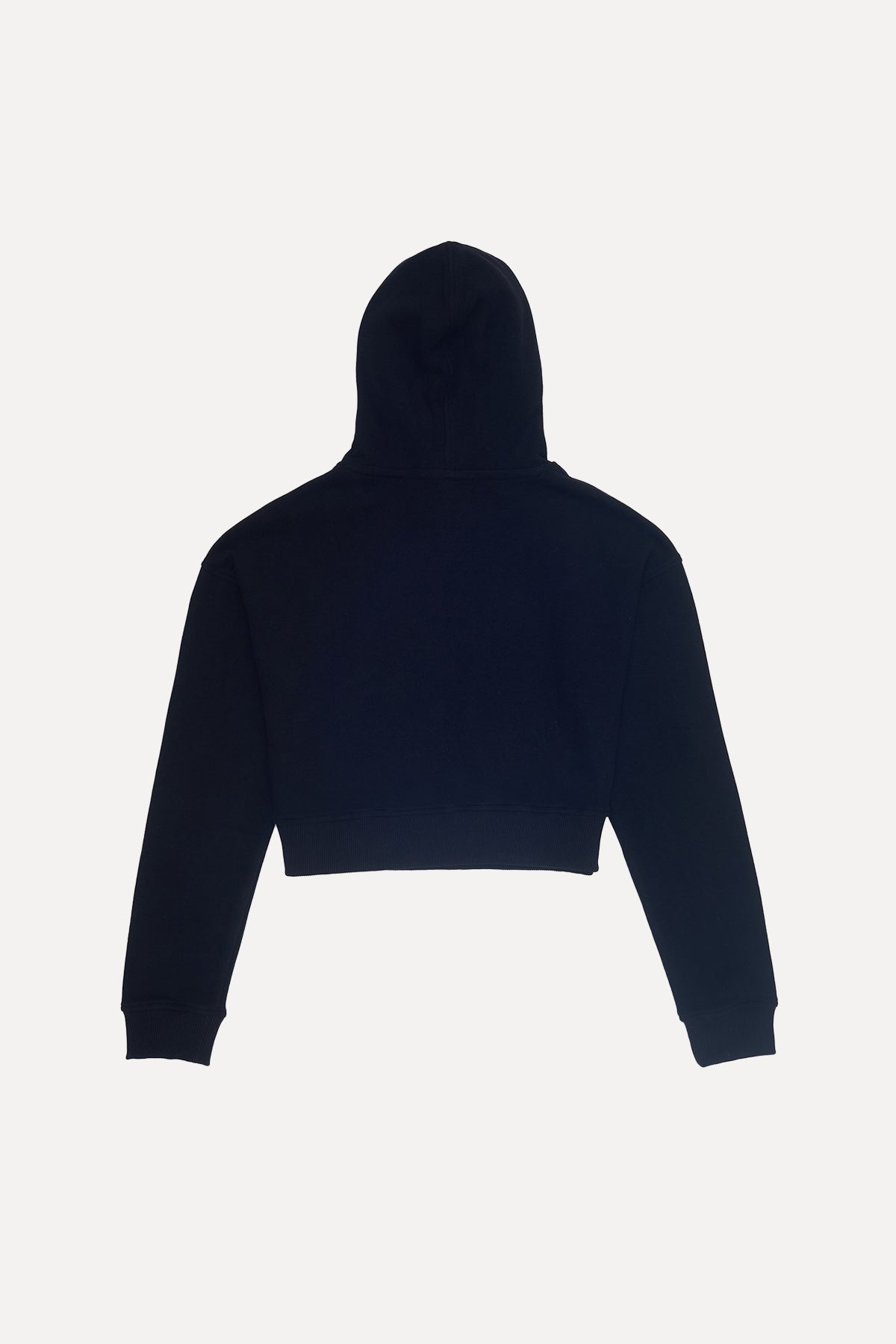 Flamingo Crop Hoodie - Black