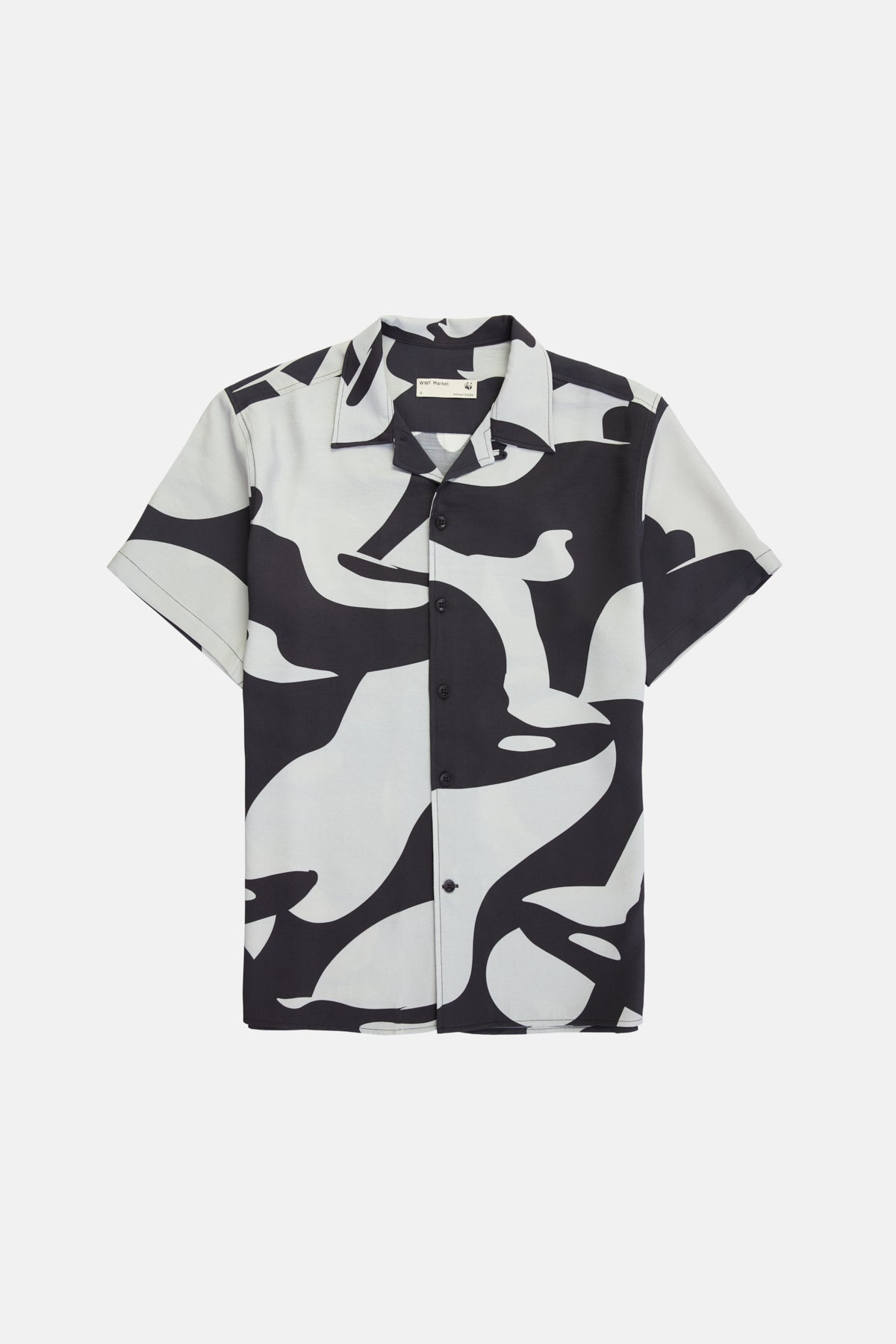 Orca All Over Print Oversize Shirt - Black