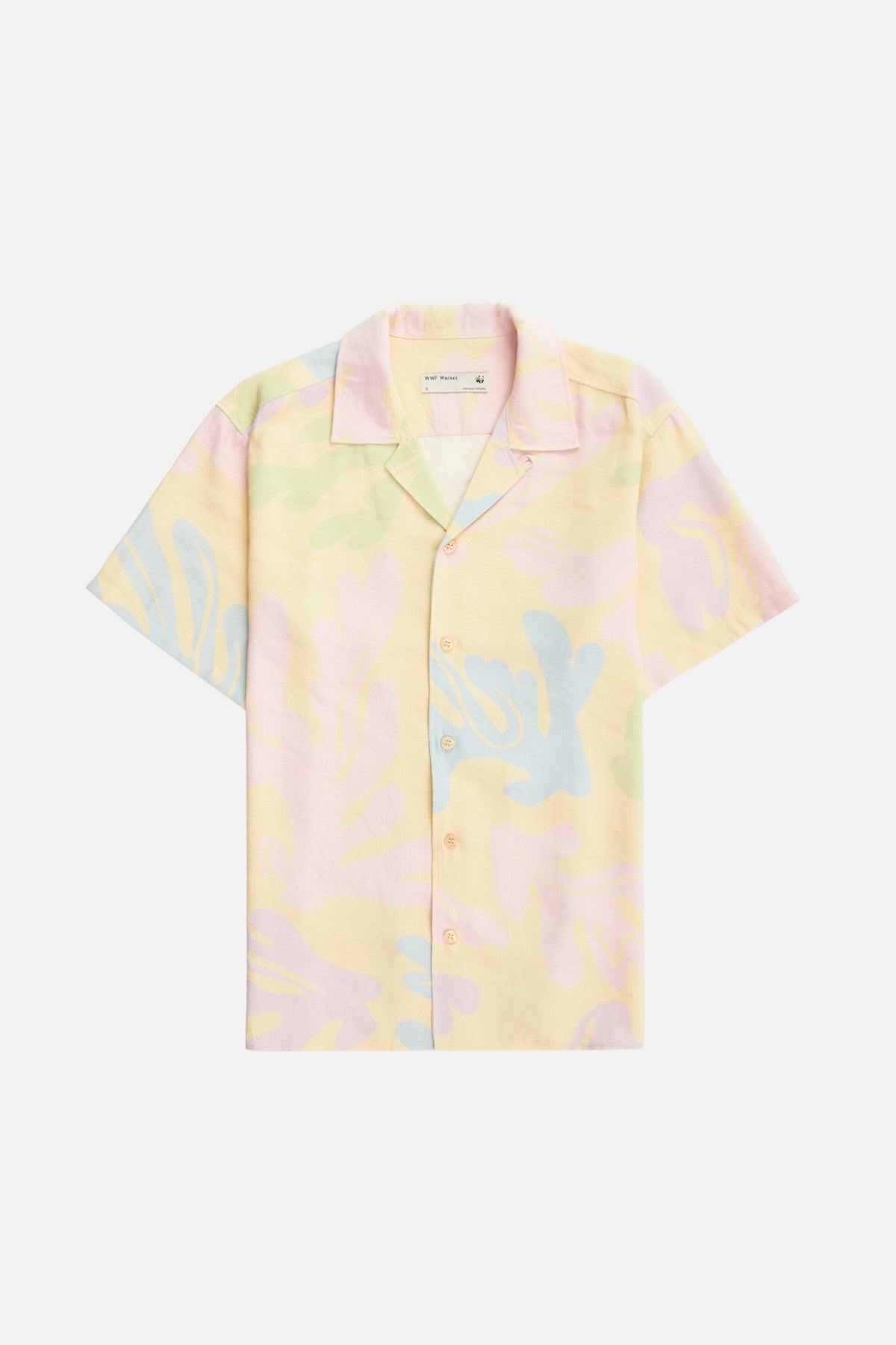 Coral All Over Print Oversize Shirt - Yellow