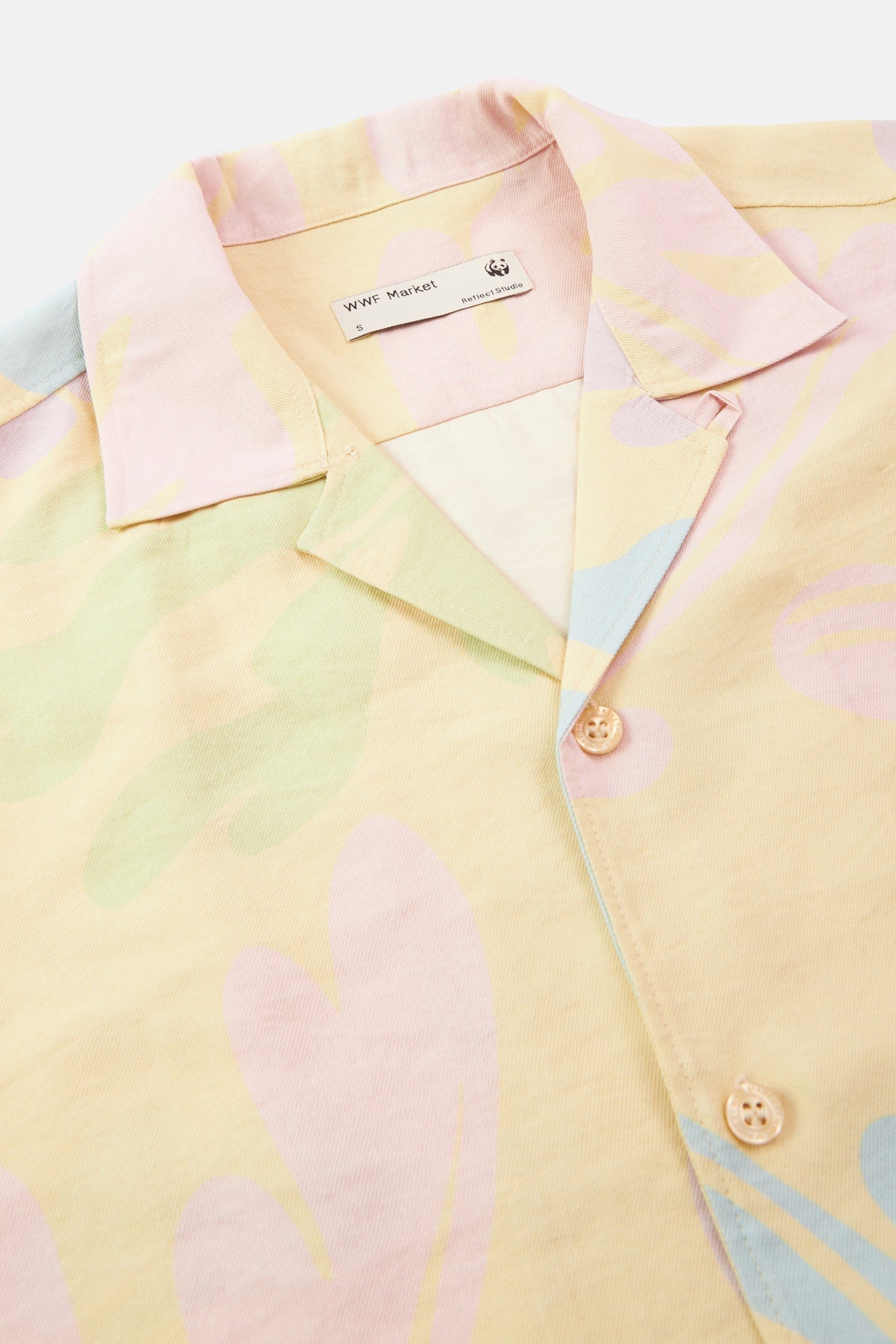 Coral All Over Print Oversize Shirt - Yellow