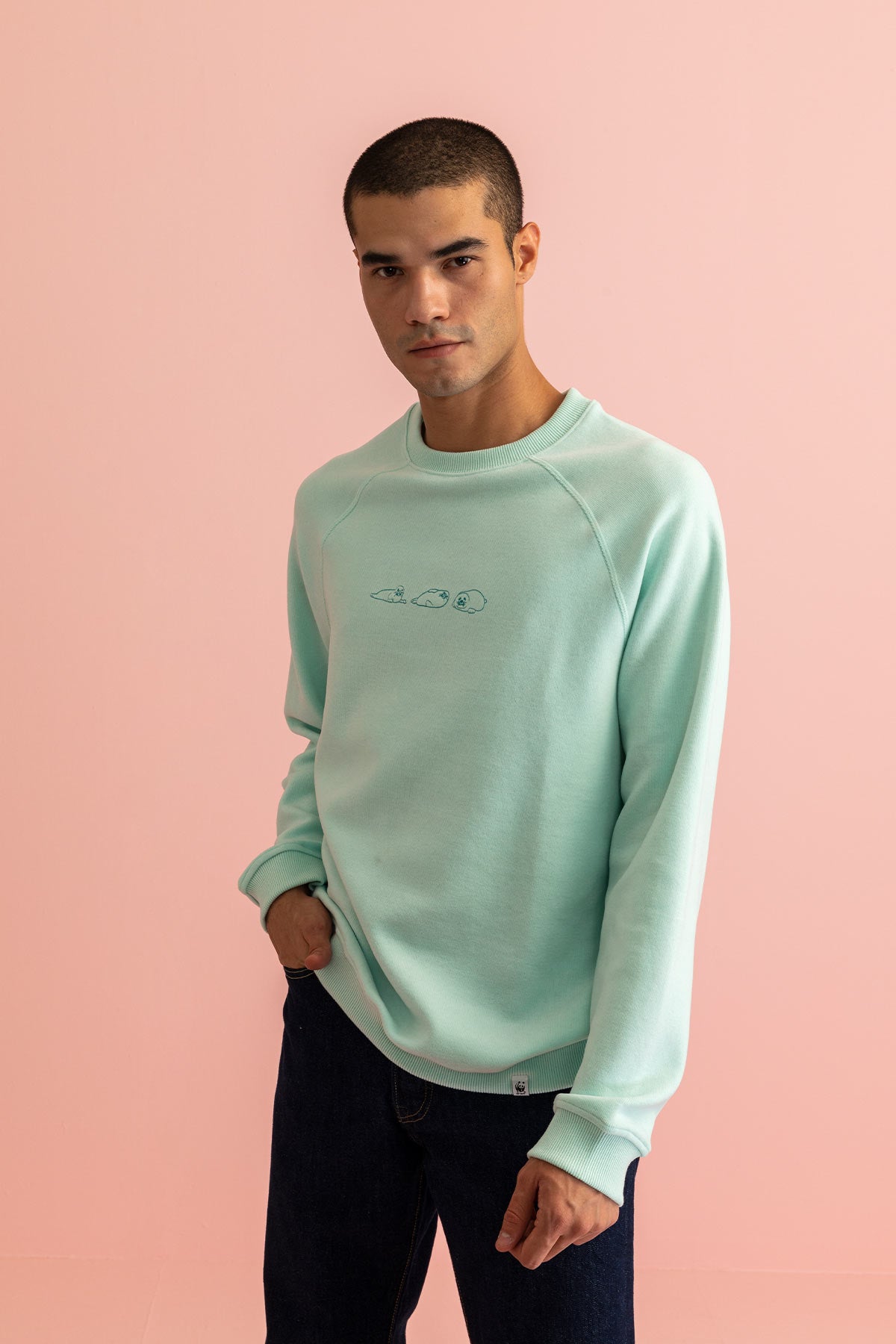 Greenland Seal Sweatshirt - Light Blue