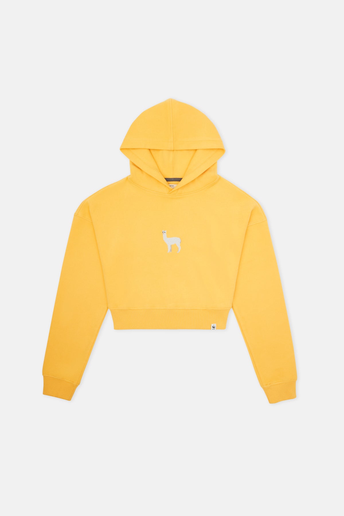 Lama Crop Hoodie - Yellow