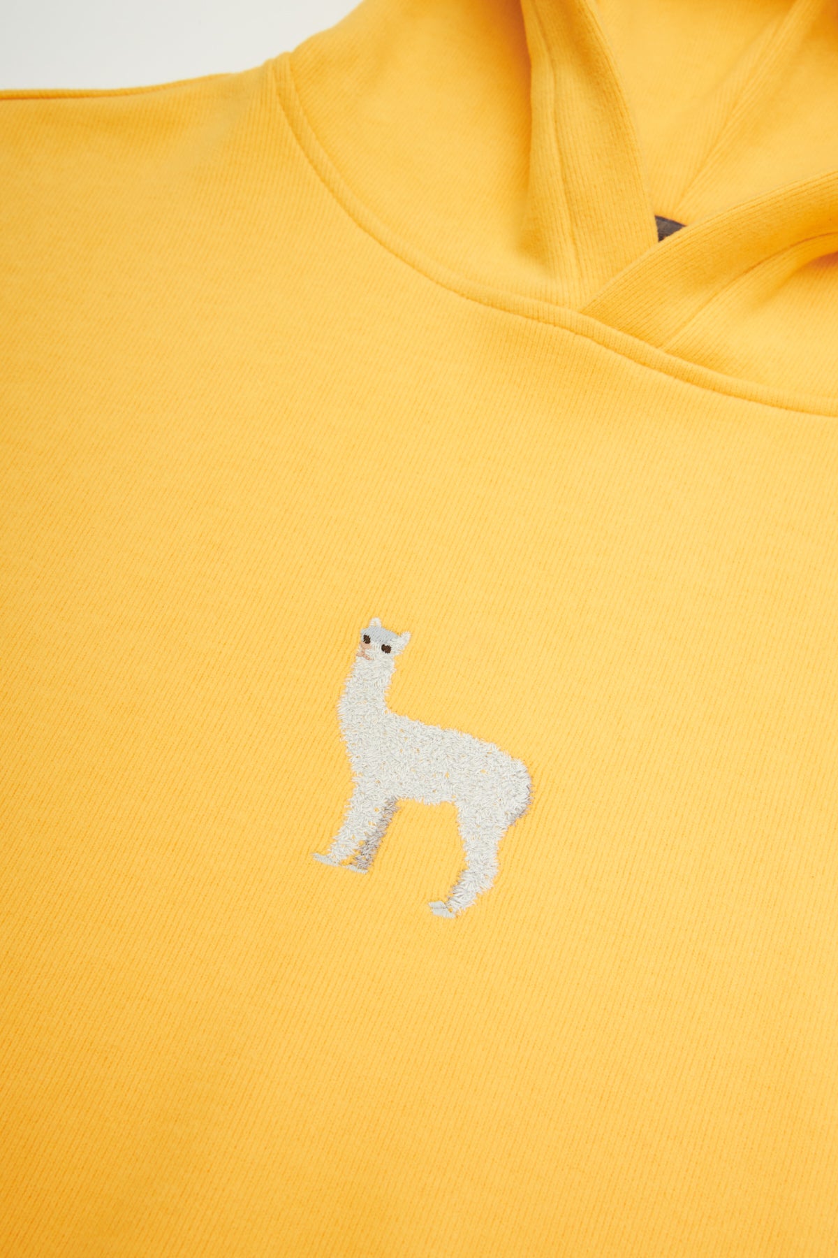 Lama Crop Hoodie - Yellow