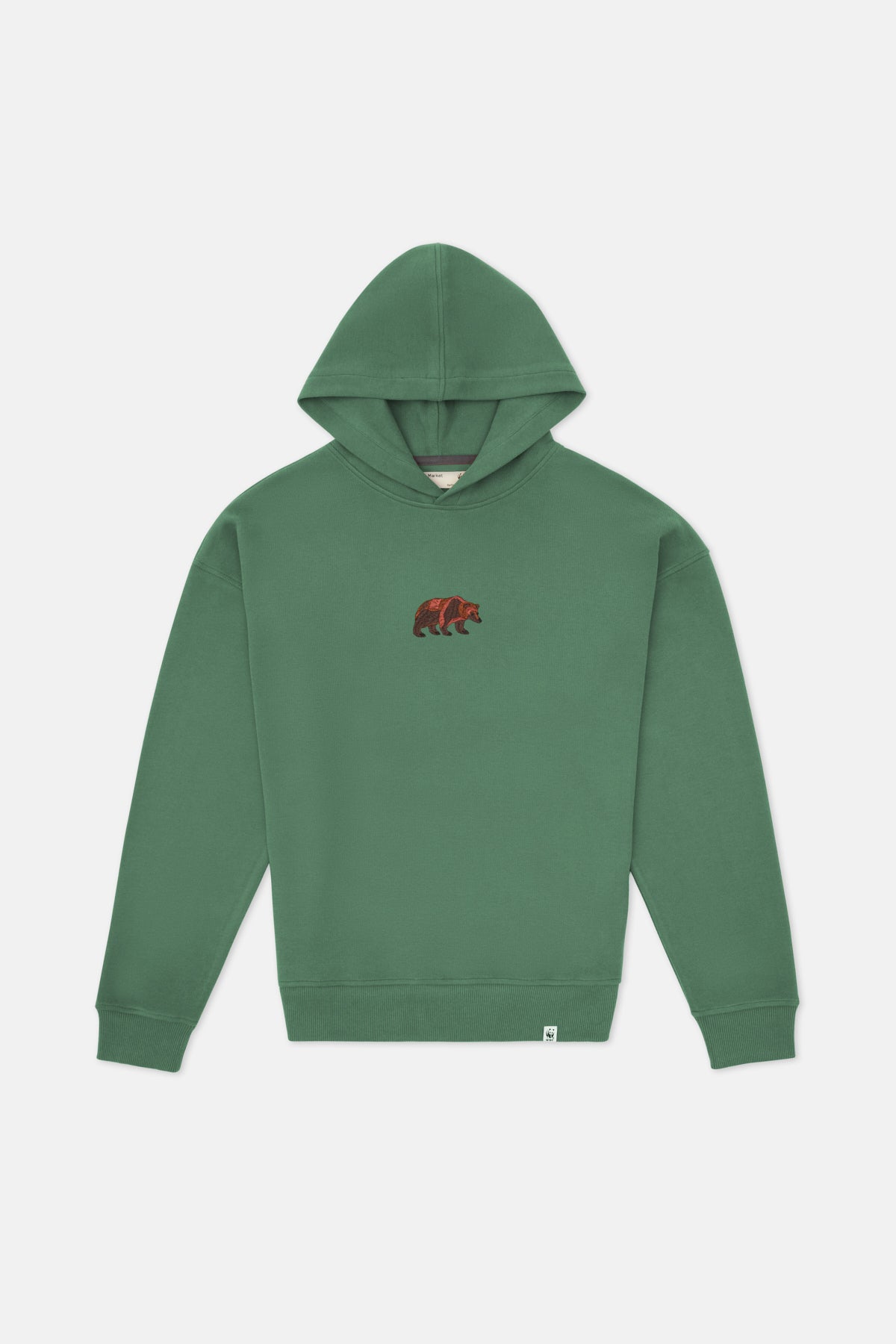Brown Bear Hoodie - Aqua Green