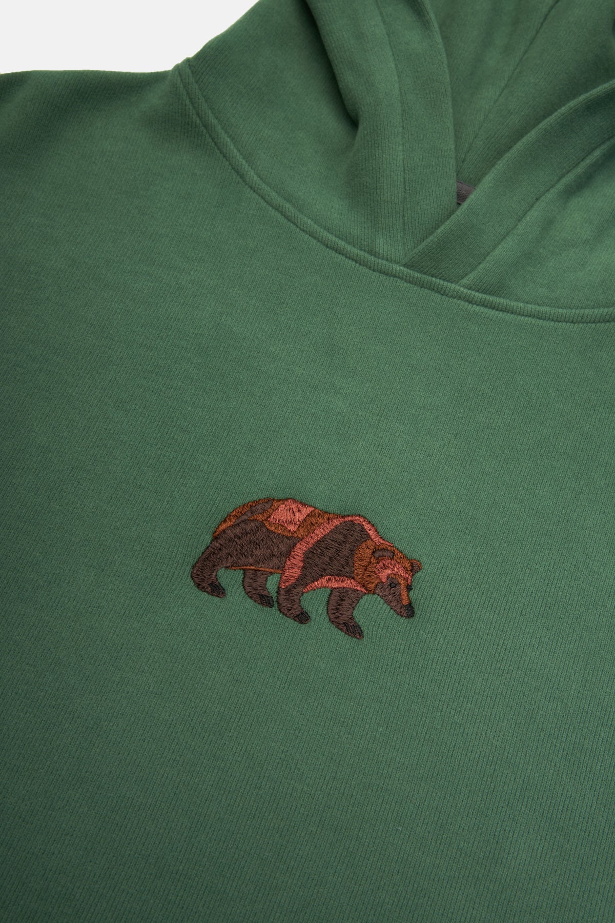 Brown Bear Hoodie - Aqua Green