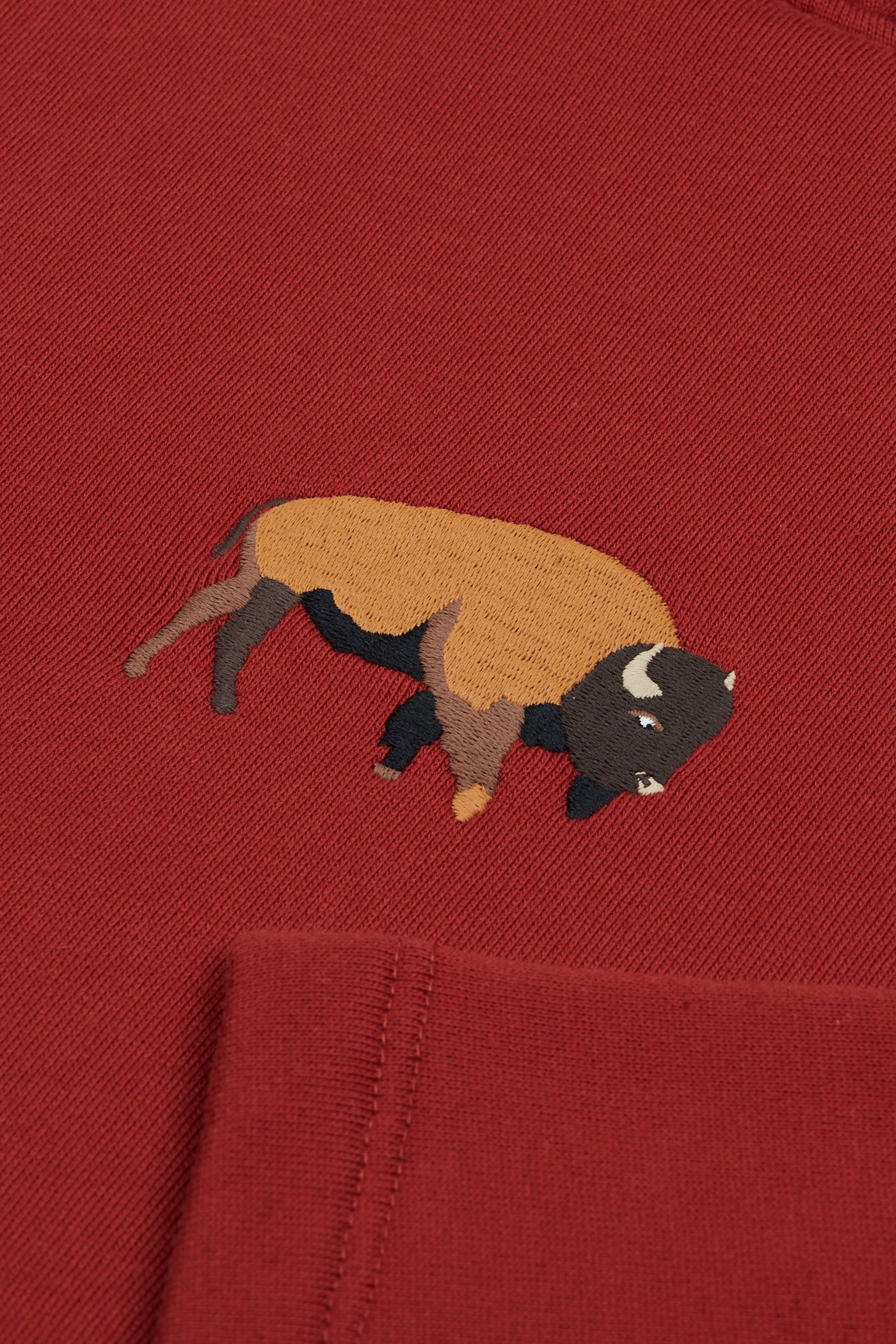 Bison Hoodie - Burgundy