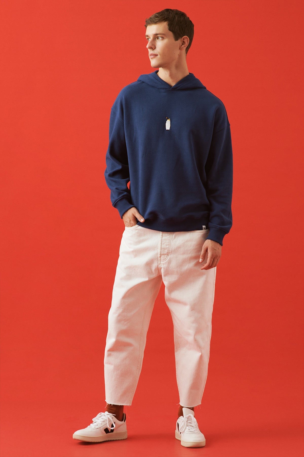 Emperor Penguin Hoodie - Indigo Blue