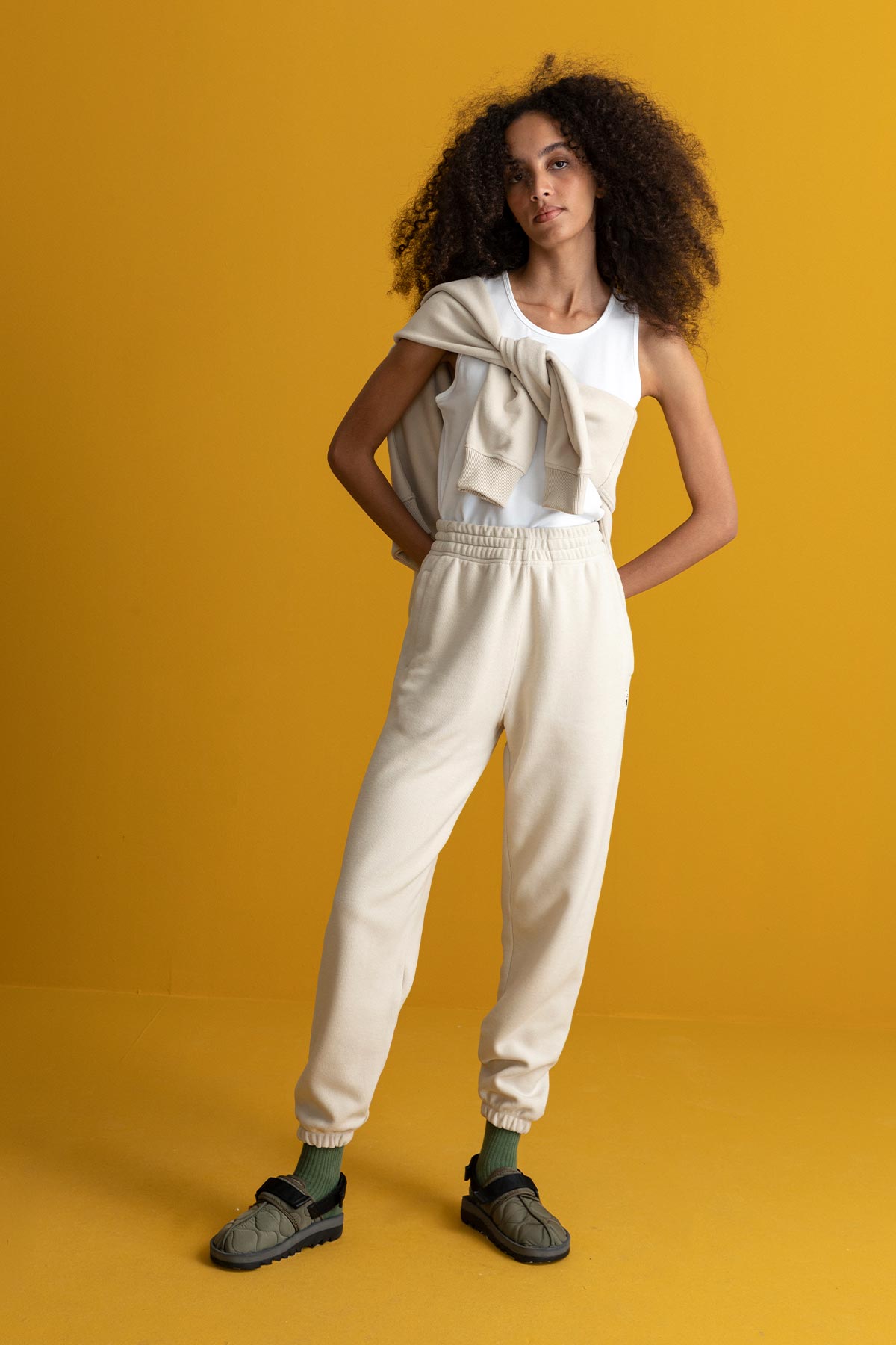 Panda Women's Sweatpants - Parchment Beige