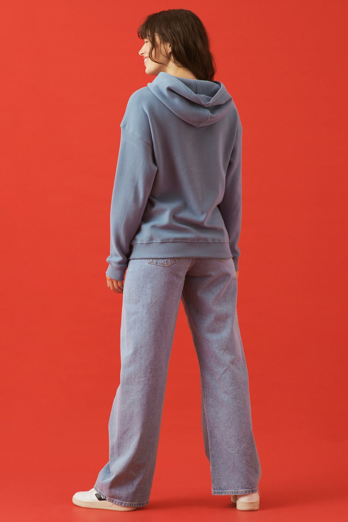 Red Fox Hoodie - Blue